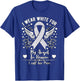 I Wear White For My Mom in Heaven Lung Cancer Awareness T-Shirt - T-Shirt | Royal