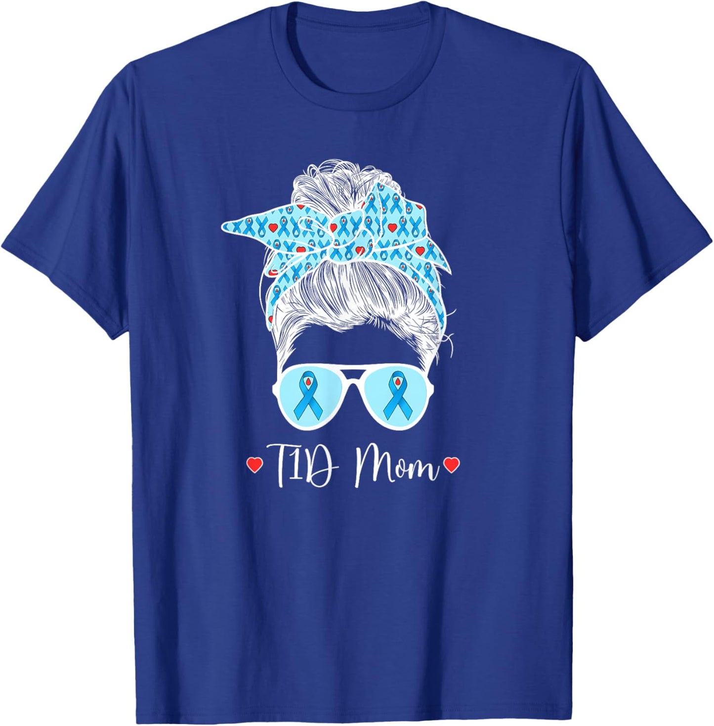 T1D Mom Diabetes Warrior Mother Type 1 Diabetic Warrior T-Shirt - T-Shirt | Royal