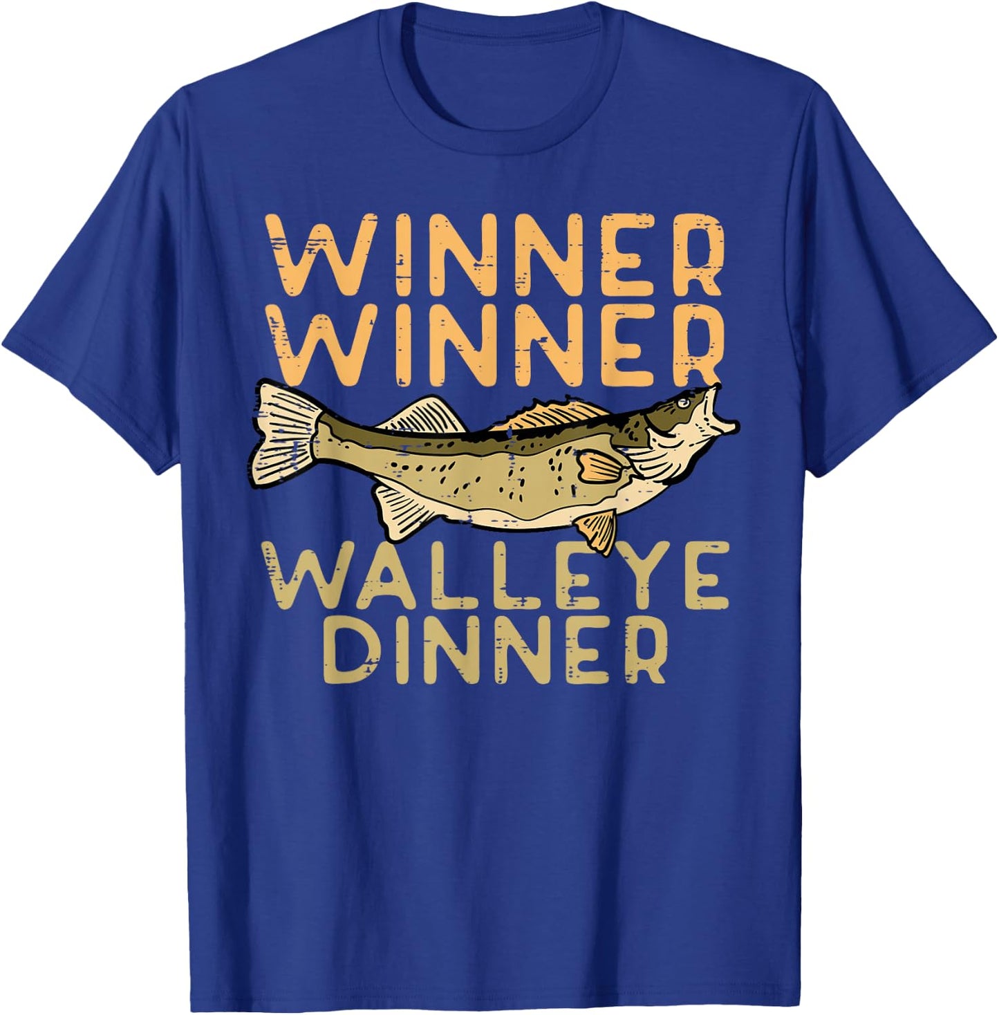 Winner Walleye Dinner Fishing Funny Fisherman Men Women Kids T-Shirt - T-Shirt | Royal