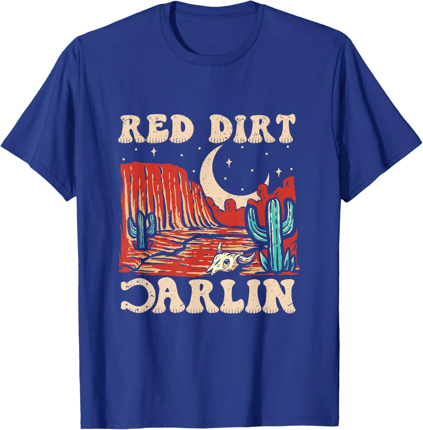 Red Dirt Country Music Western Theme T-Shirt - T-Shirt | Royal