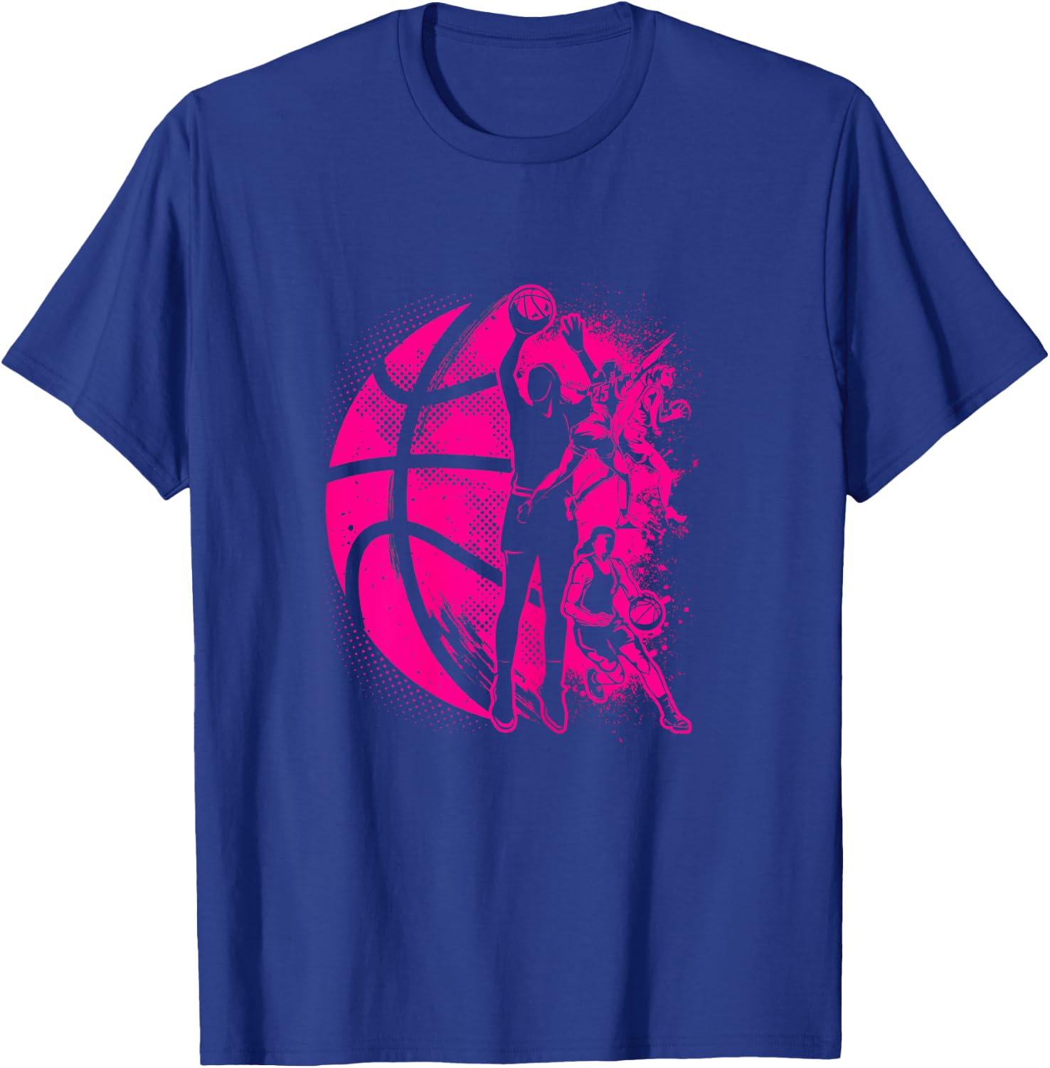 Basketball Girl Women Kids Female Basketball Team T-Shirt - T-Shirt | Royal