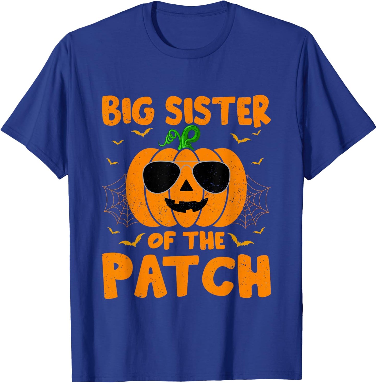 Pumpkin Big Sister Of The Patch Group Costume Halloween T-Shirt - T-Shirt | Royal