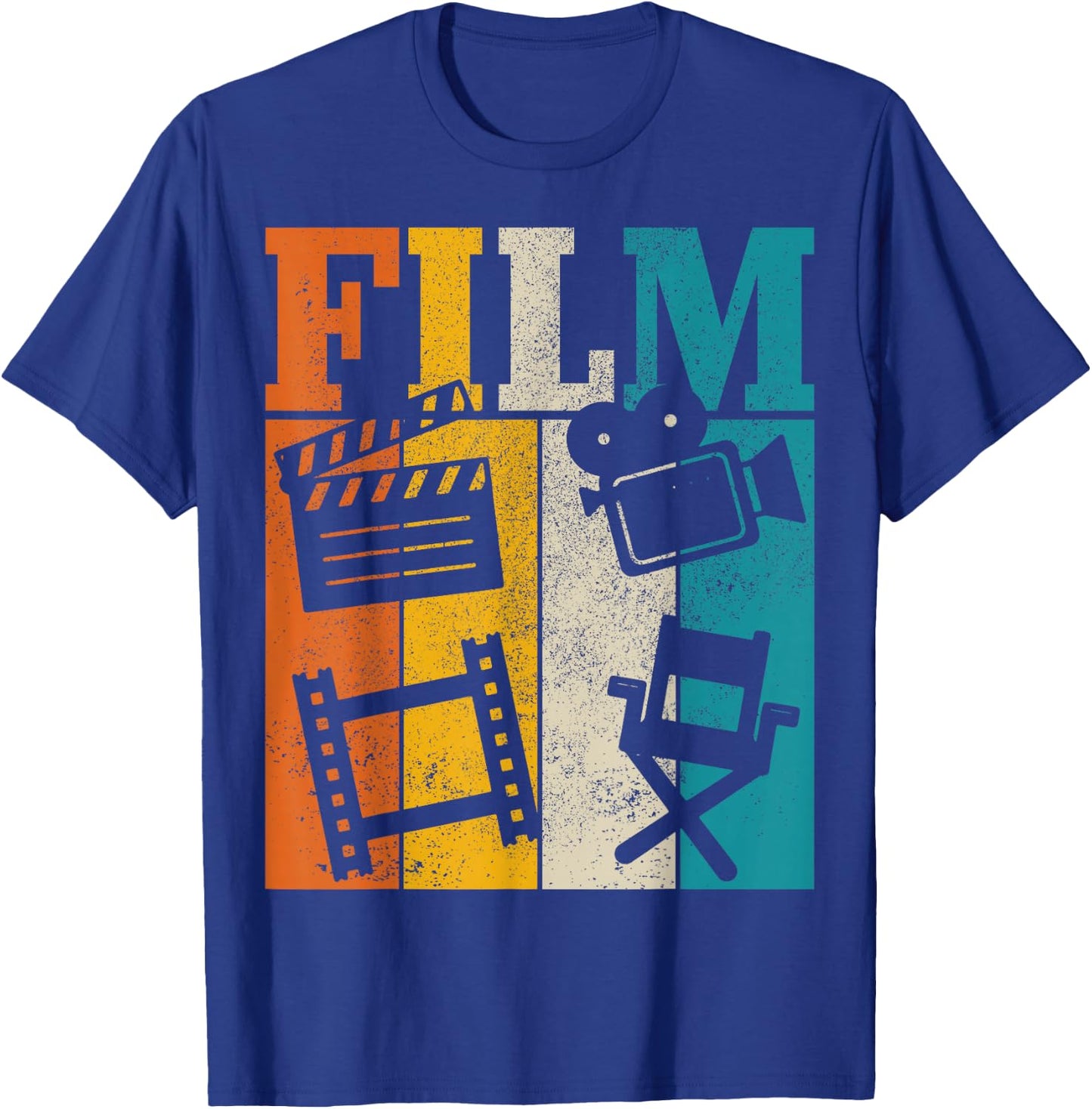 Filmmaker Movie Director Cameraman Vintage Film T-Shirt - T-Shirt | Royal