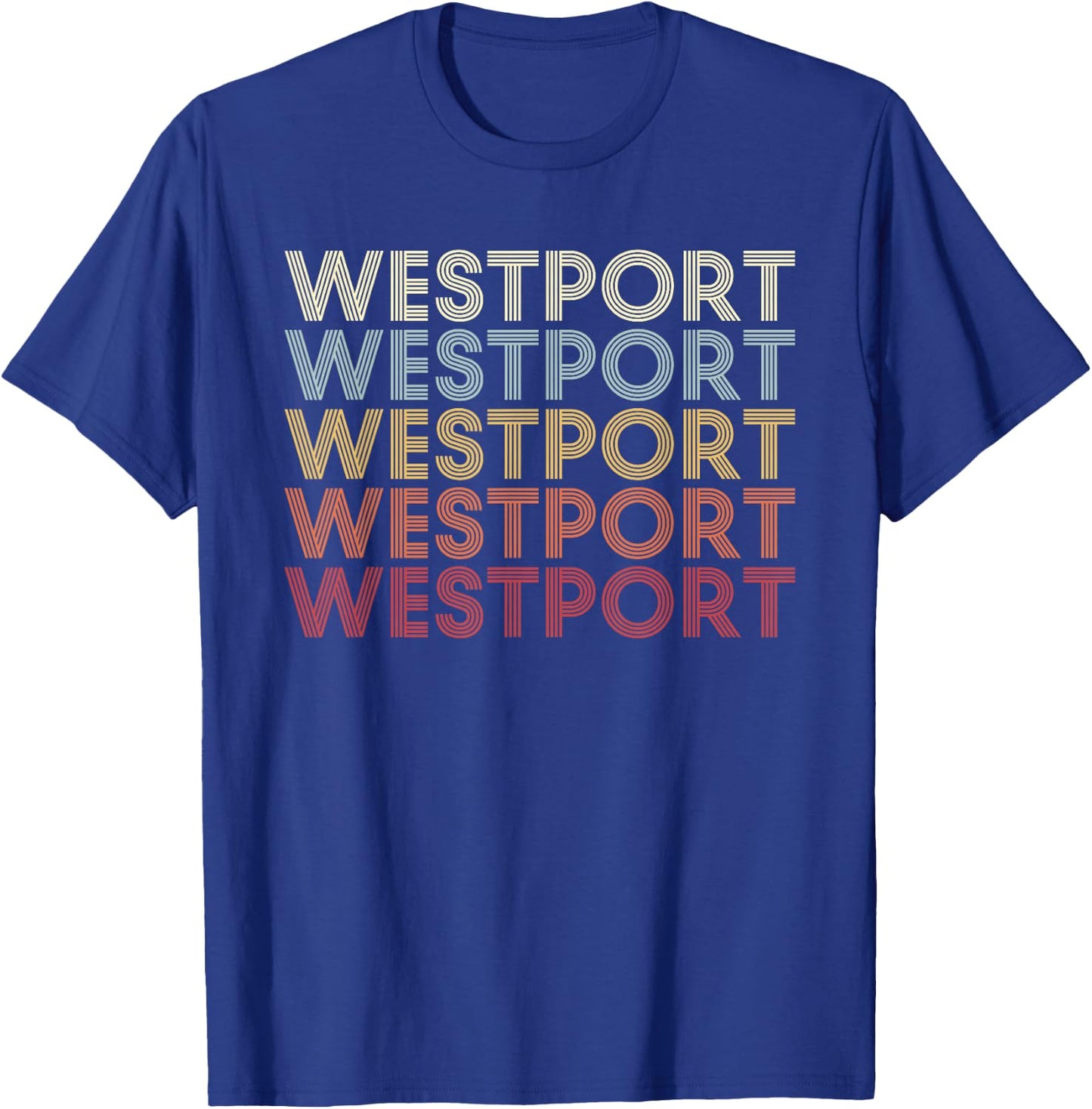 Westport Connecticut Westport CT Retro Vintage Text T-Shirt - T-Shirt | Royal