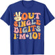 Peace Out Single Digits Retro Groovy 10th Birthday Kids Girl T-Shirt - T-Shirt | Royal