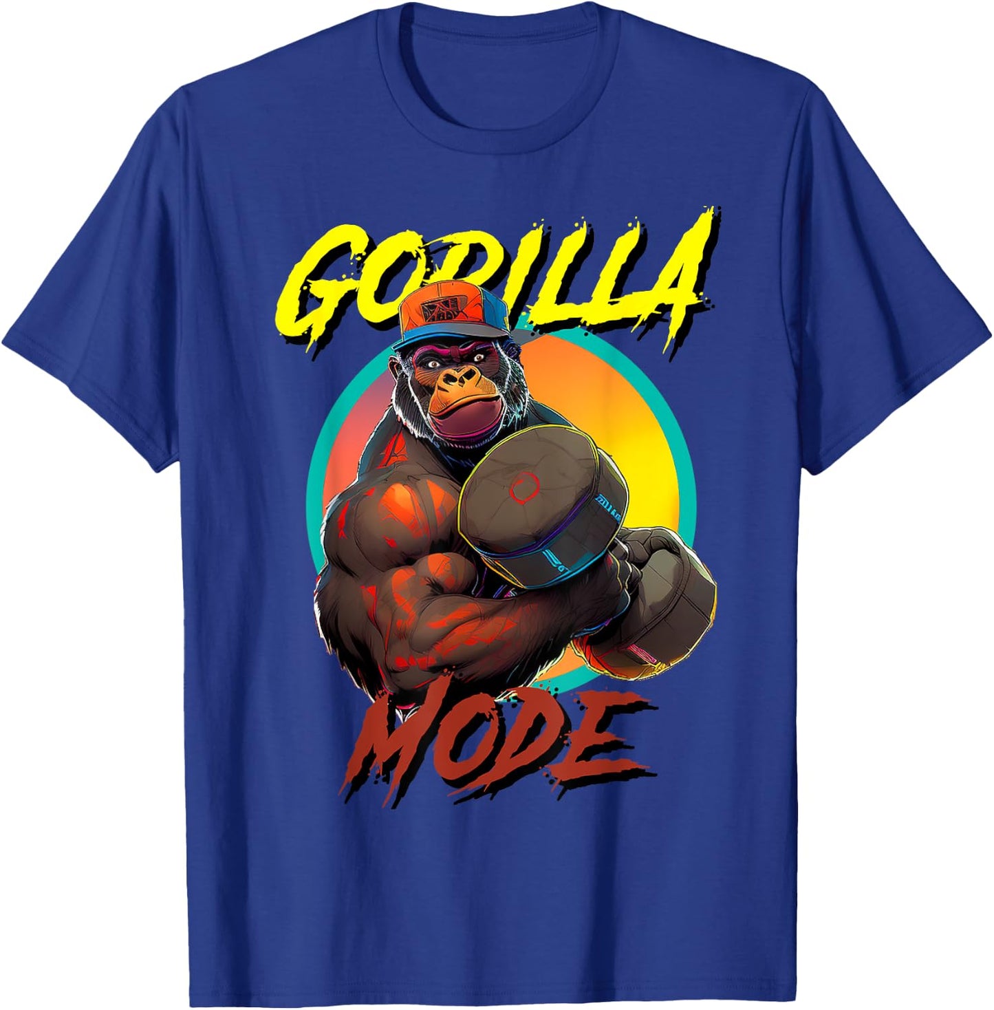 Bodybuilding Gorilla Mode workout T-Shirt - T-Shirt | Royal