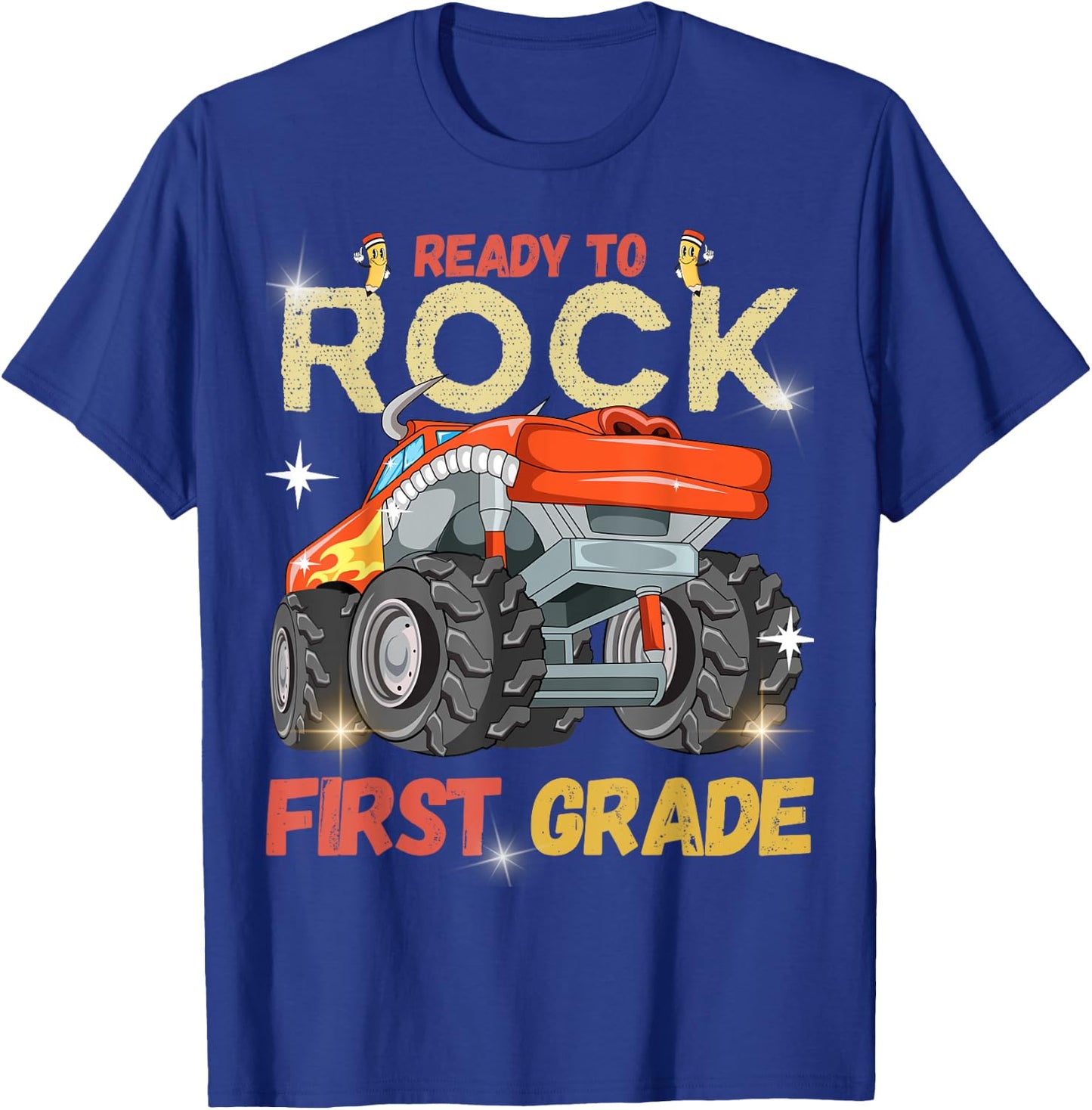Ready to Rock First Grade First Day of First Grade for Kids T-Shirt - T-Shirt | Royal