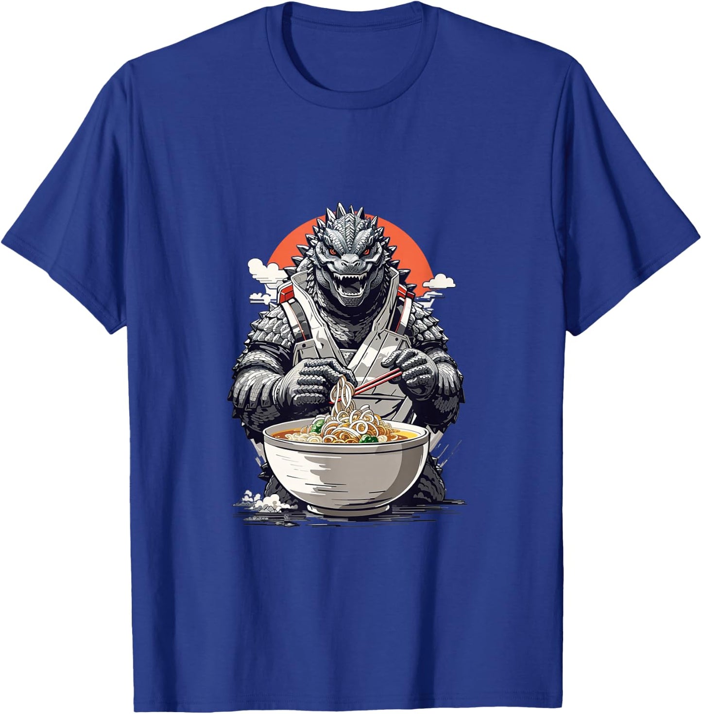 Japanese Monster Kaiju Eating Ramen T-Shirt - T-Shirt | Royal