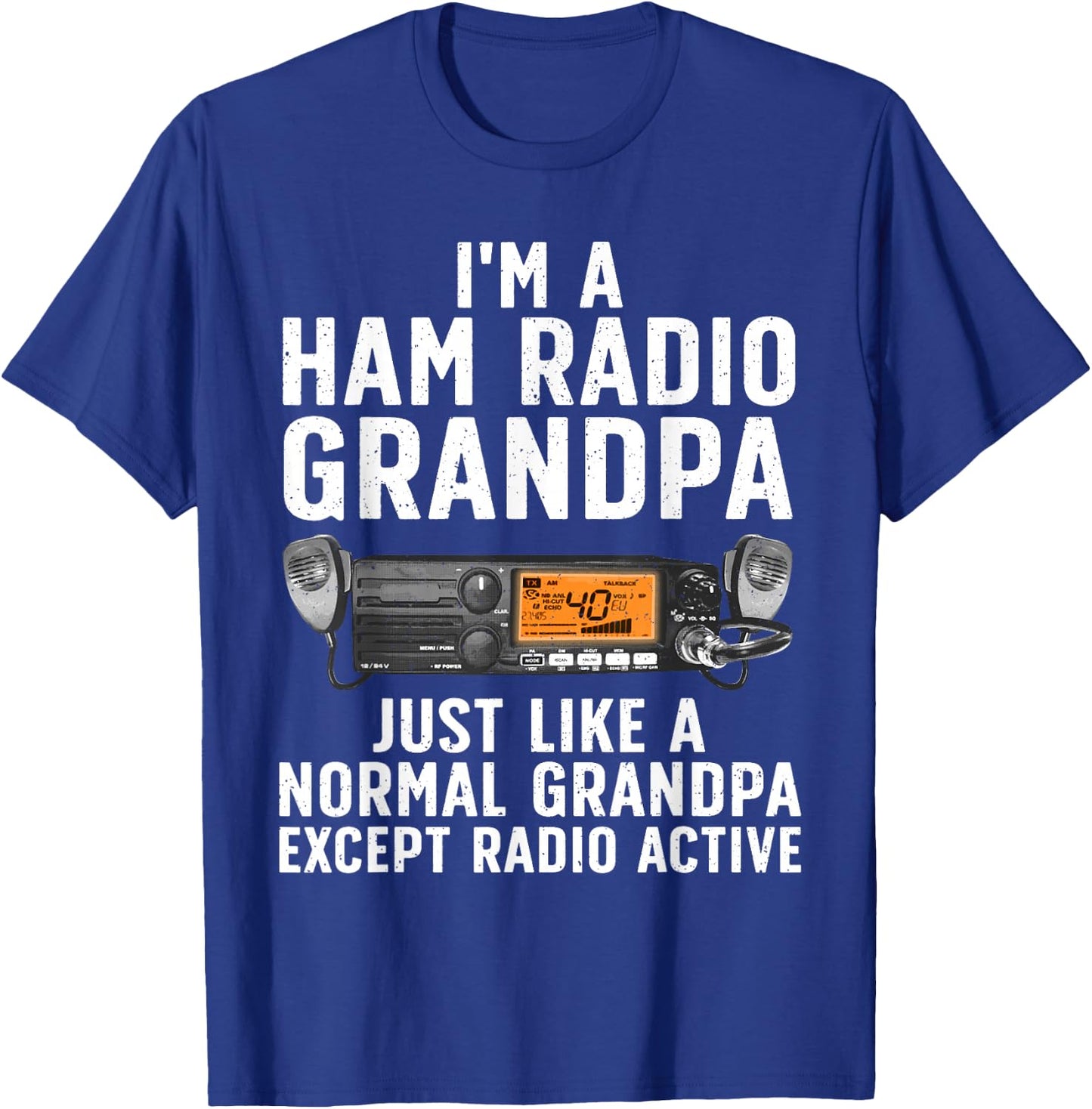 Funny Ham Radio Art For Grandpa Ham Operator Amateur Radio T-Shirt - T-Shirt | Royal