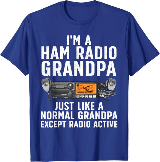 Funny Ham Radio Art For Grandpa Ham Operator Amateur Radio T-Shirt - T-Shirt | Royal
