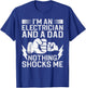 Funny Electrician Design Daddy Electrical Engineers T-Shirt - T-Shirt | Royal