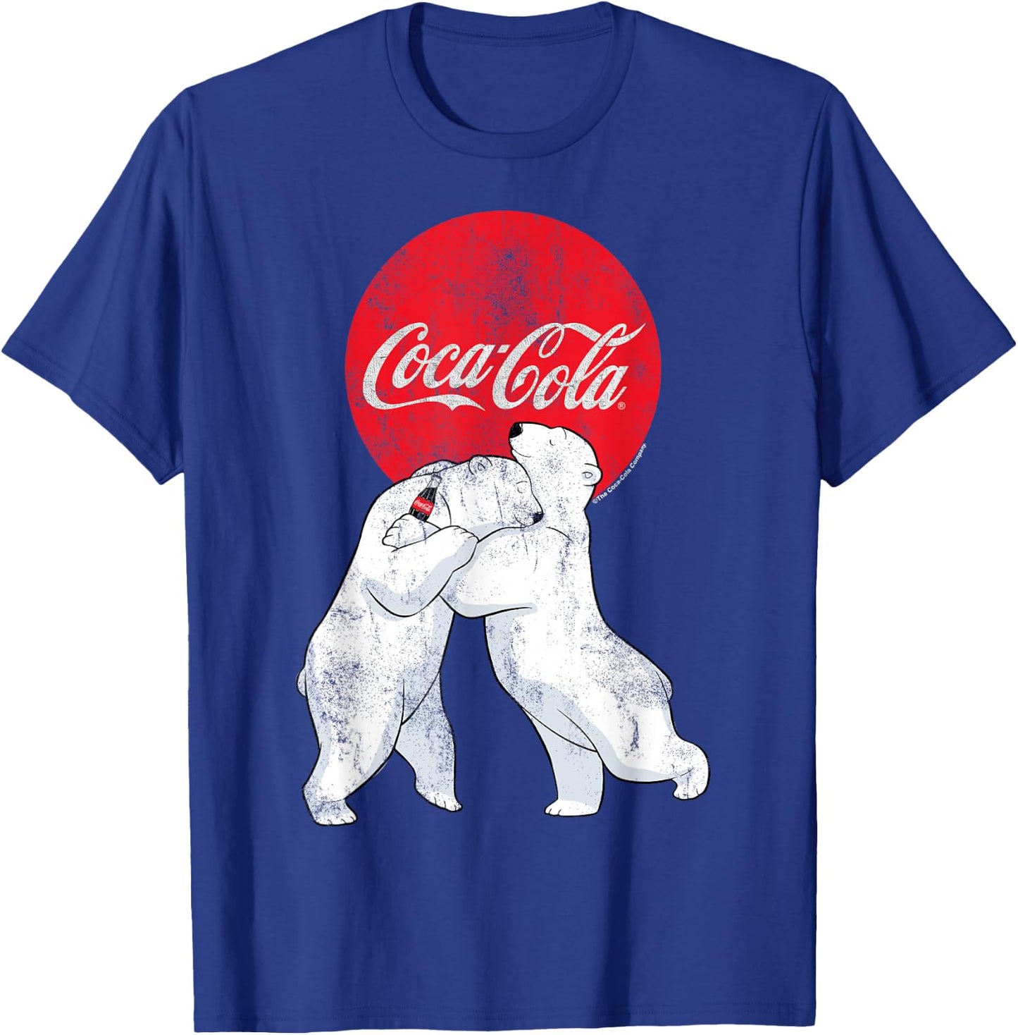 Coca-Cola Christmas Polar Bears Classic Logo T-Shirt - T-Shirt | Royal