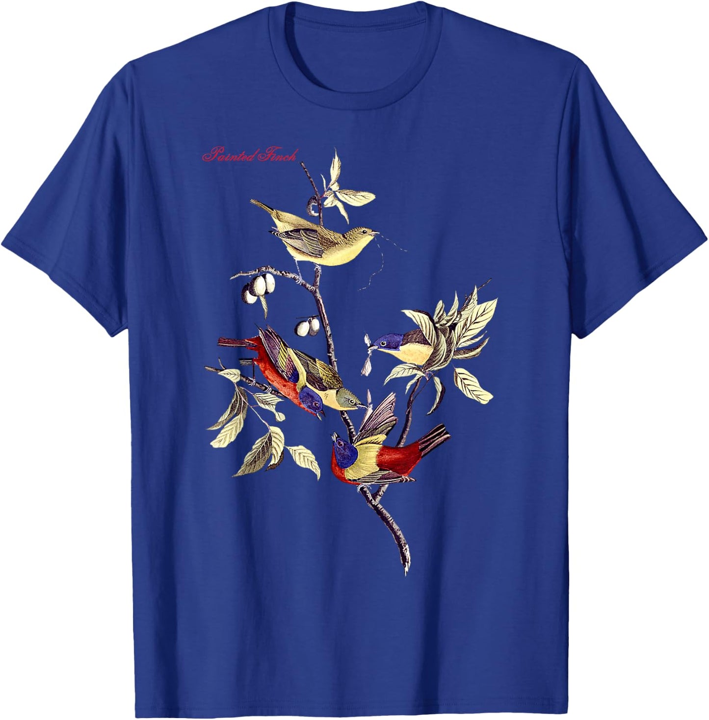 Audubon Painted Finch North American Birds Education Nature T-Shirt - T-Shirt | Royal