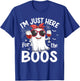 I'm Just Here For The Boos Funny Halloween Women Ghost W.ine T-Shirt - T-Shirt | Royal