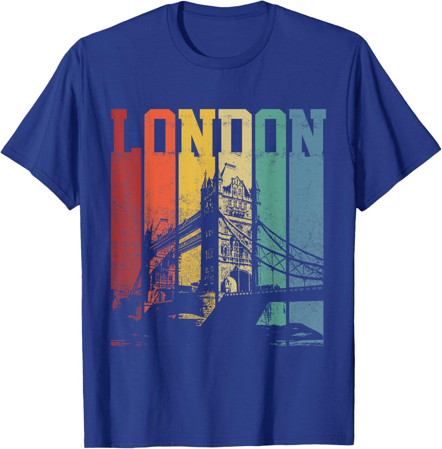 London City Tower Bridge England United Kingdom Vintage T-Shirt - T-Shirt | Royal