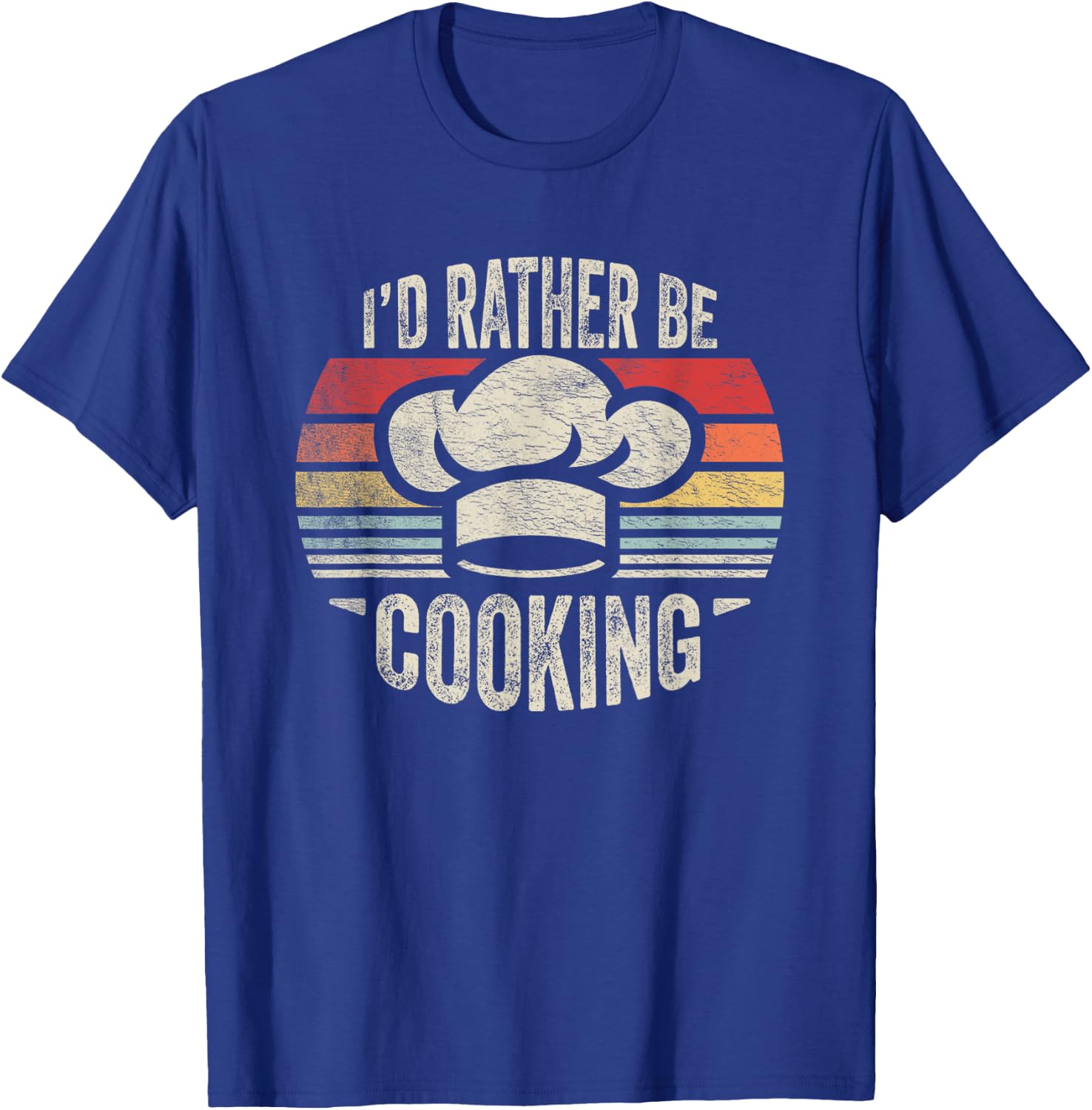 Nice 'n Cool Retro Vintage I'd Rather Be Cooking Funny Chef Black T-Shirt - T-Shirt | Royal