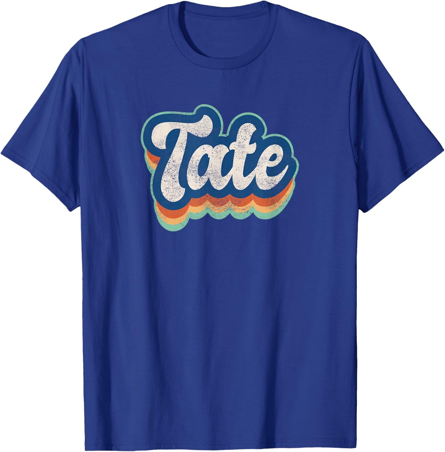Tate First Name Boy Vintage Style 70s 80s Personalized T-Shirt - T-Shirt | Royal