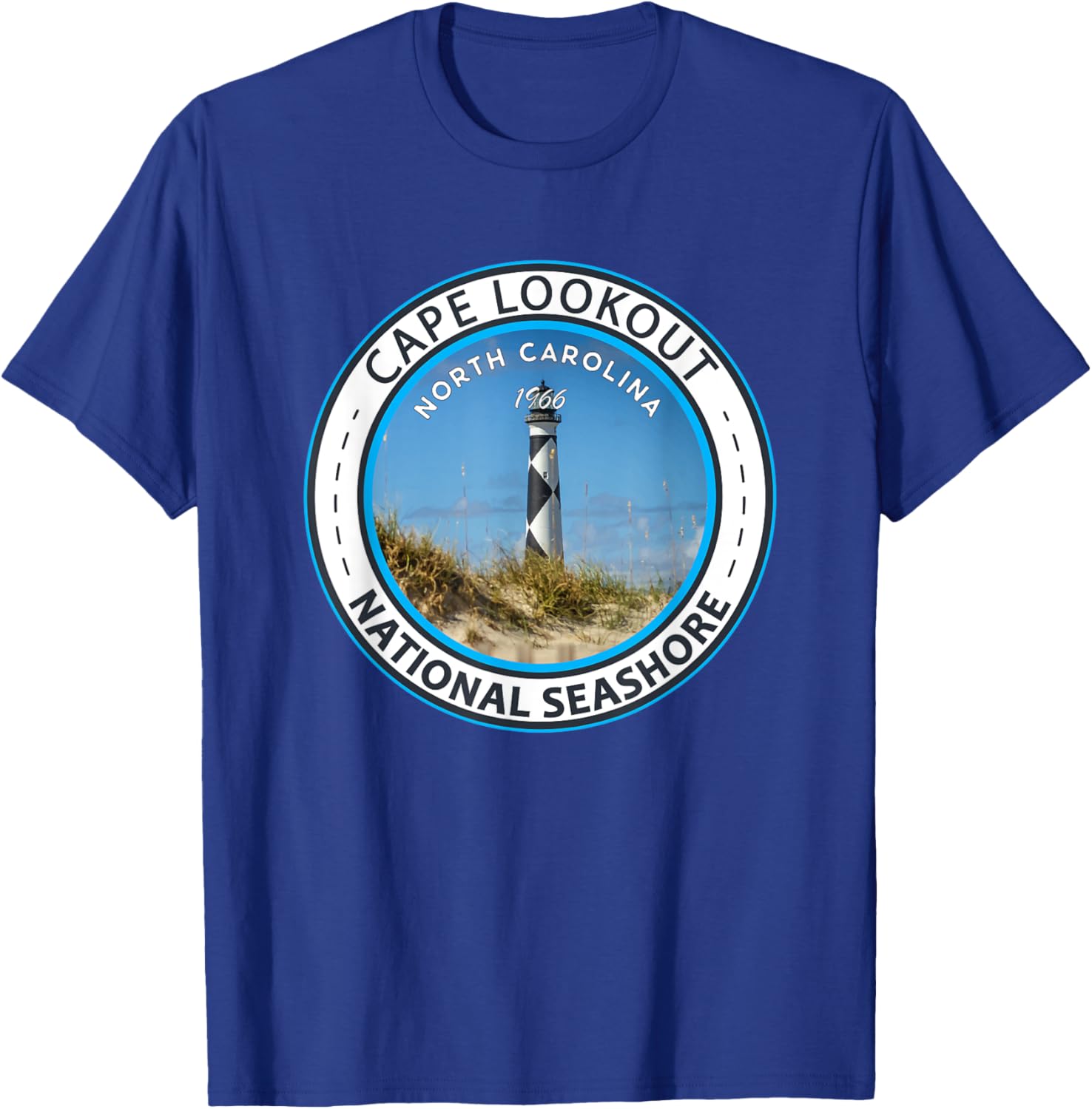 Cape Lookout National Seashore North Carolina Vintage T-Shirt - T-Shirt | Royal