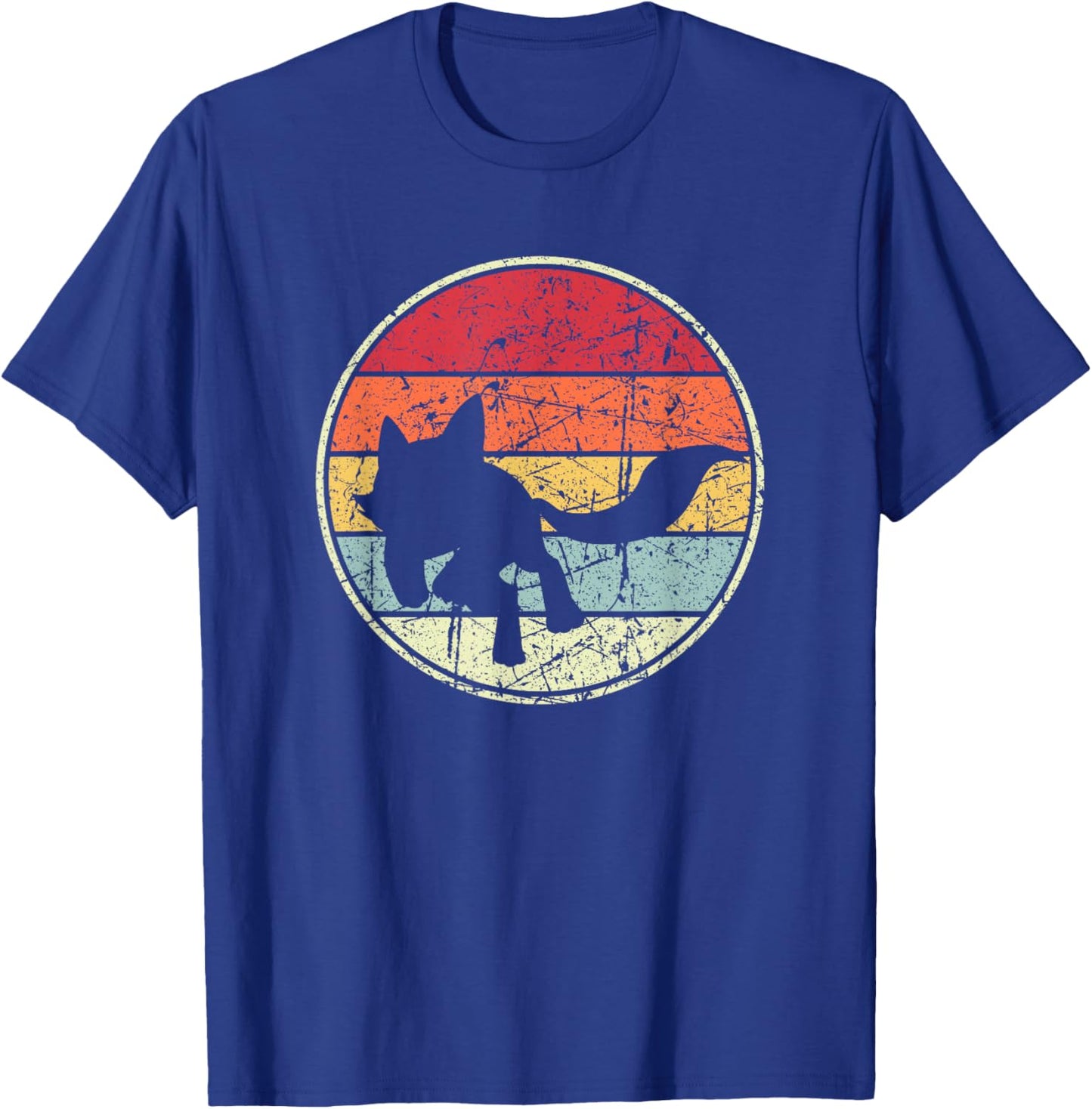Fox Sunset, Fox Silhouette T-Shirt - T-Shirt | Royal