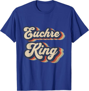 Euchre King Vintage Design Funny Euchre Card Game T-Shirt - T-Shirt | Royal