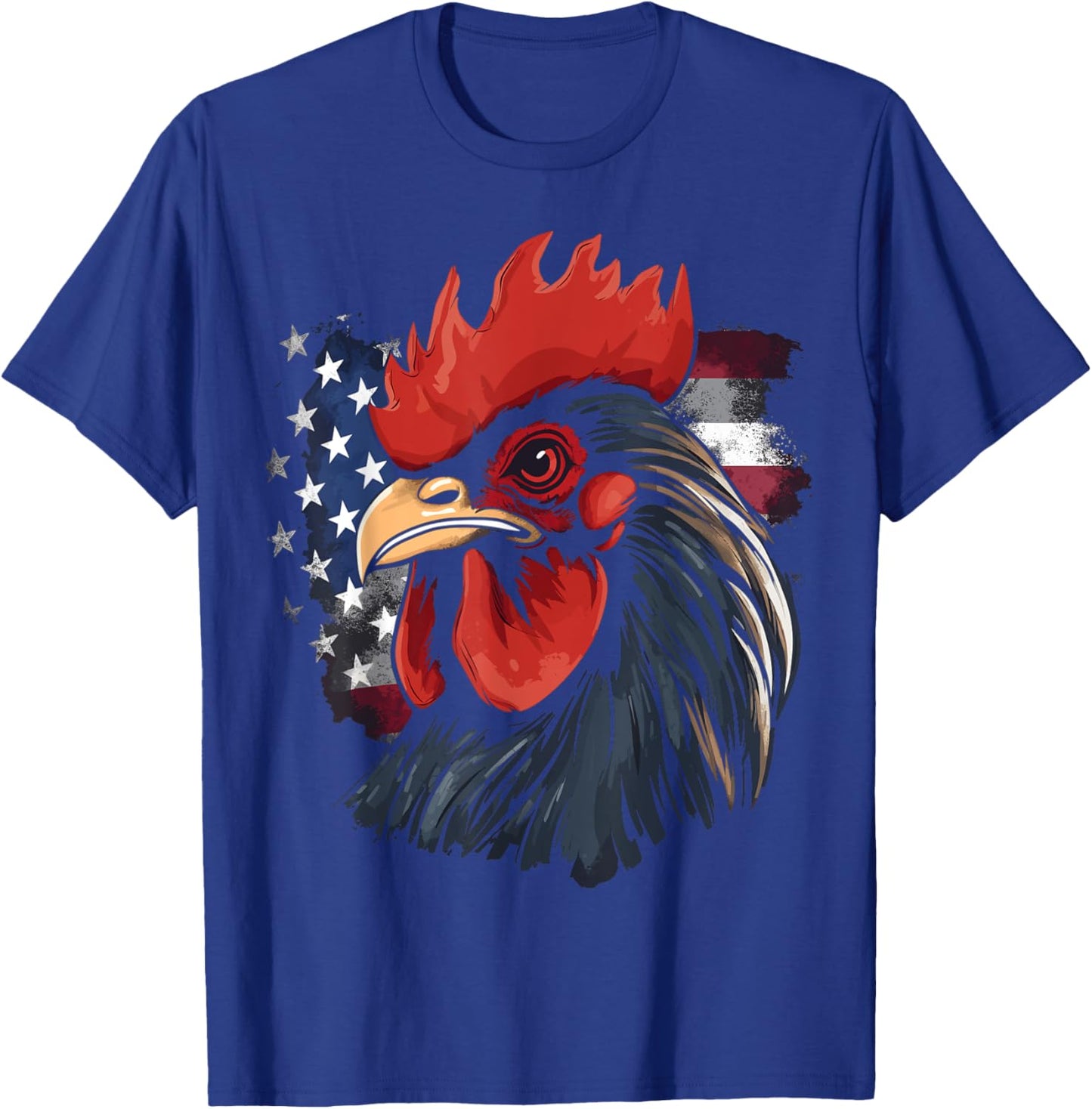 Chicken USA Flag design for Patriotic Farmer T-Shirt - T-Shirt | Royal