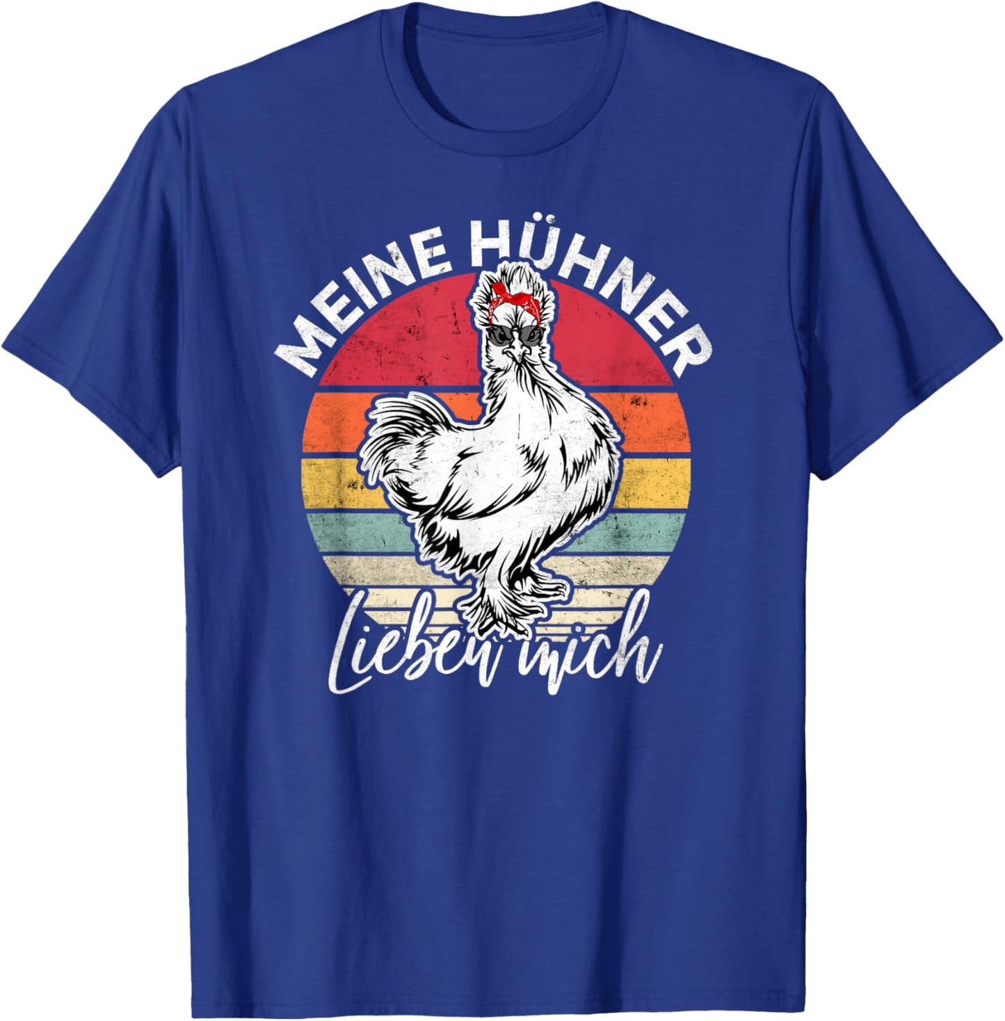 My chickens love me, chicken, retro, vintage T-Shirt - T-Shirt | Royal