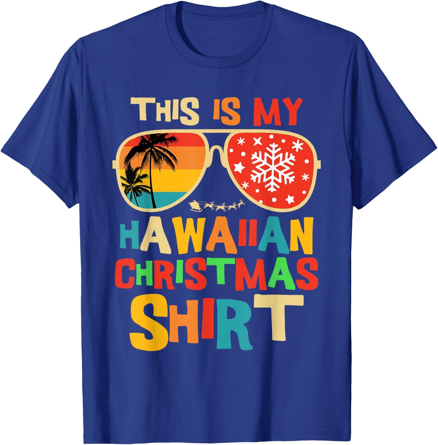 This is My Hawaiian Christmas Pajama Matching Family Hawaii T-Shirt - T-Shirt | Royal