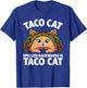 Cute Taco Cat Design Women Kids Taco Mexican Food T-Shirt - T-Shirt | Royal