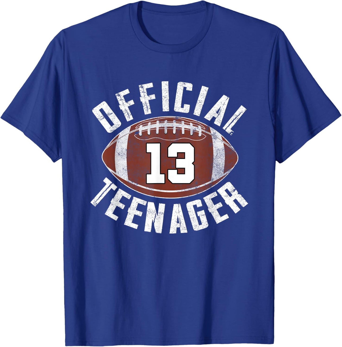Official Teenager 13 Year Old Football Player 13th Birthday T-Shirt - T-Shirt | Royal
