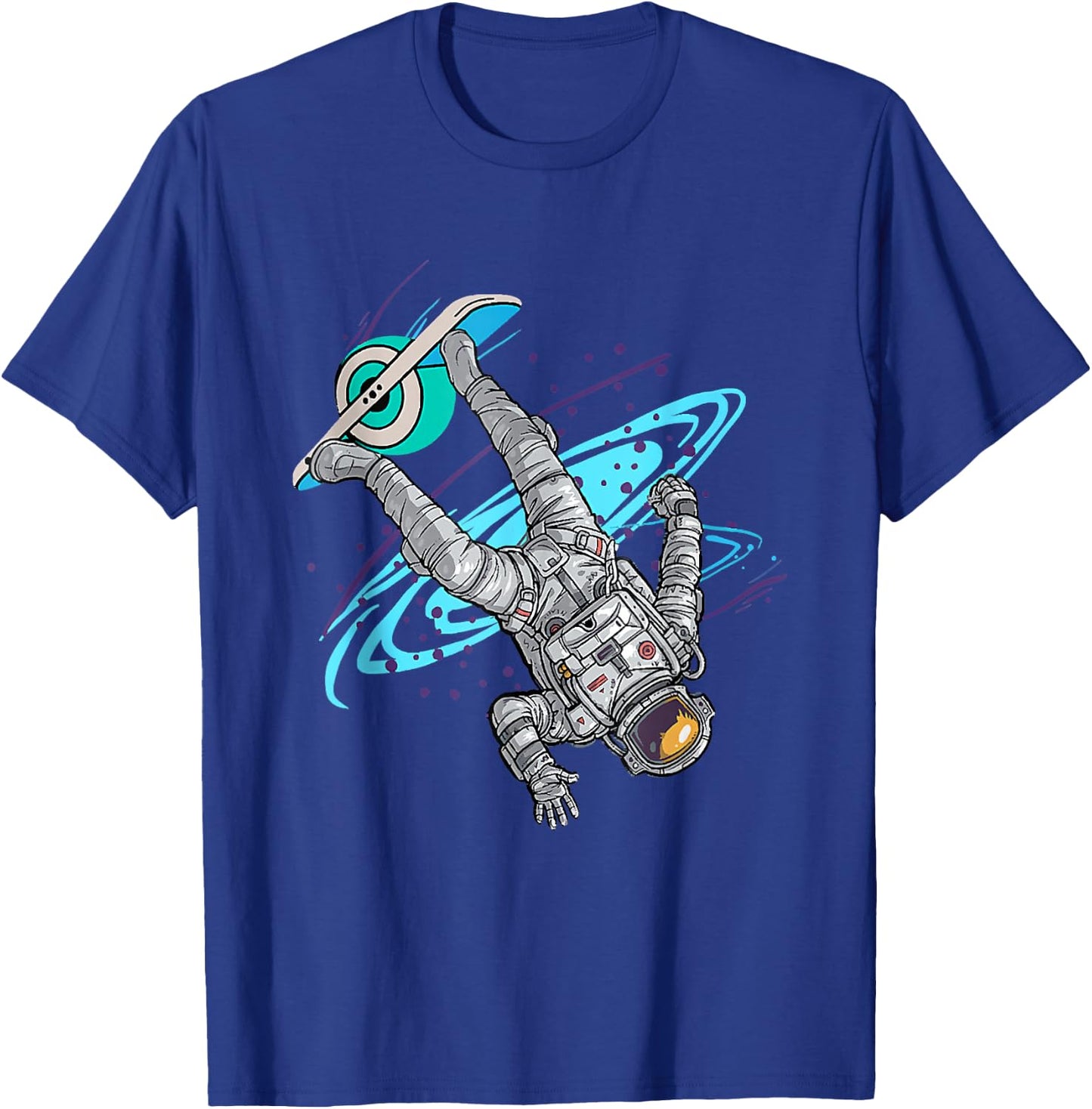 one Wheel Funny Astronaut Onewheel Float Life Skateboard T-Shirt - T-Shirt | Royal