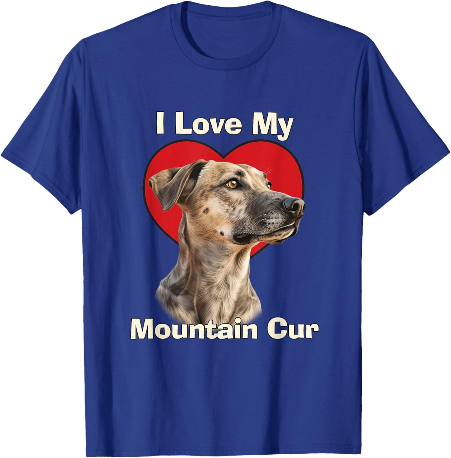 I Love My Mountain Cur Puppy Dog Women Kids T-Shirt - T-Shirt | Royal