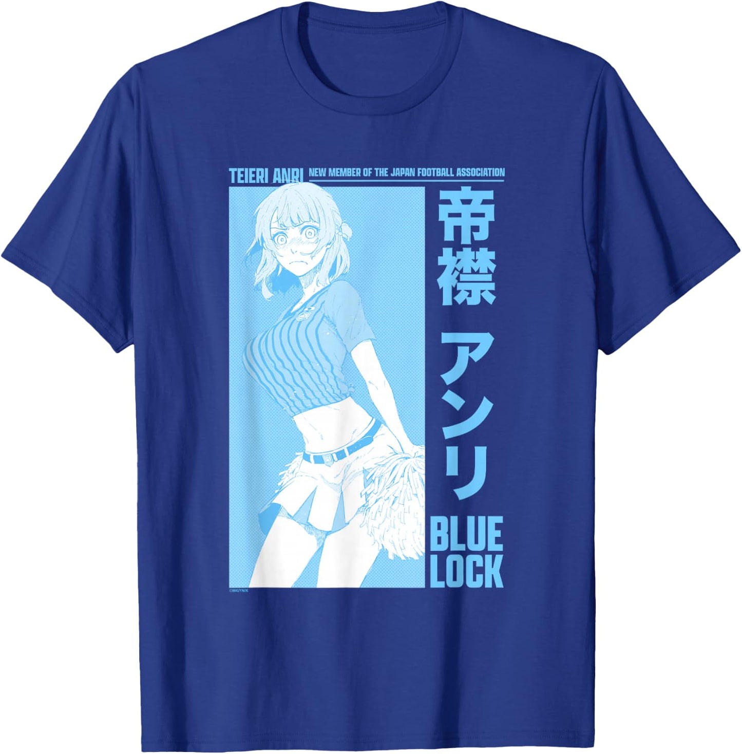 Blue Lock Teieri Anri New Member Football Association Logo T-Shirt - T-Shirt | Royal