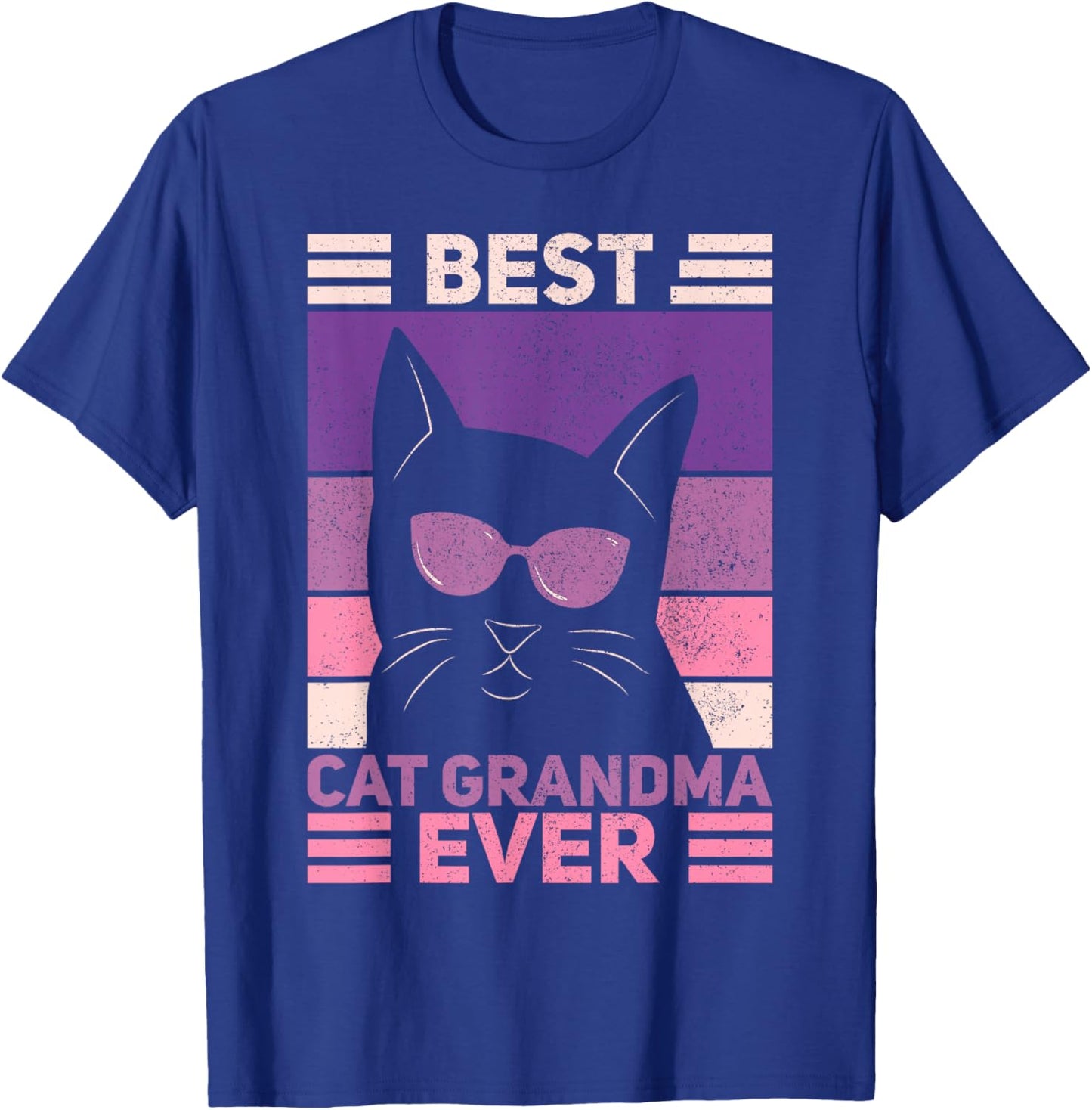 Best Cat Grandma Ever Women Cat Lover Funny Black Cat Themed T-Shirt - T-Shirt | Royal