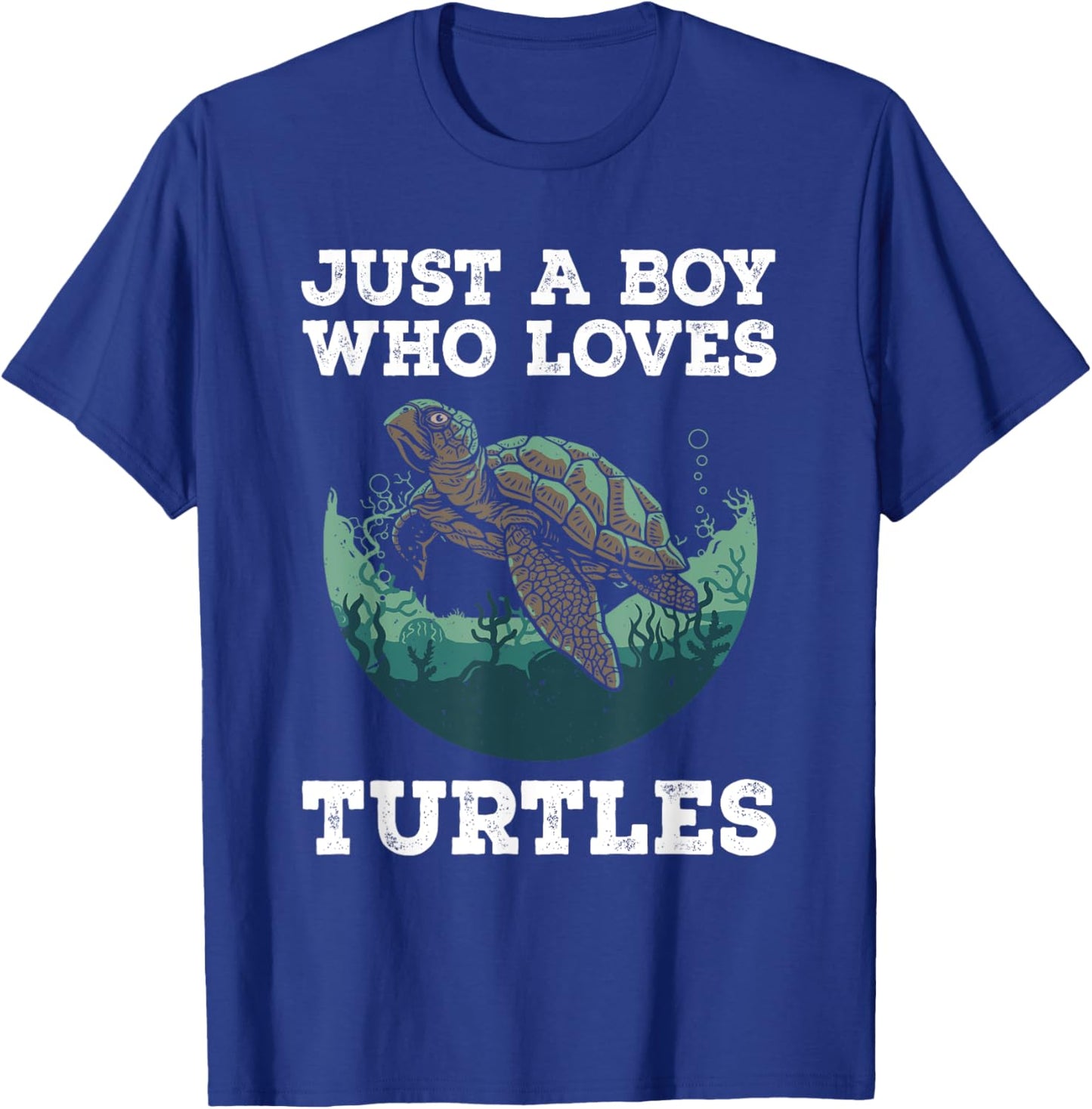 Funny Sea Turtles Design For Boys Kids Men Tortoise Lover T-Shirt - T-Shirt | Royal