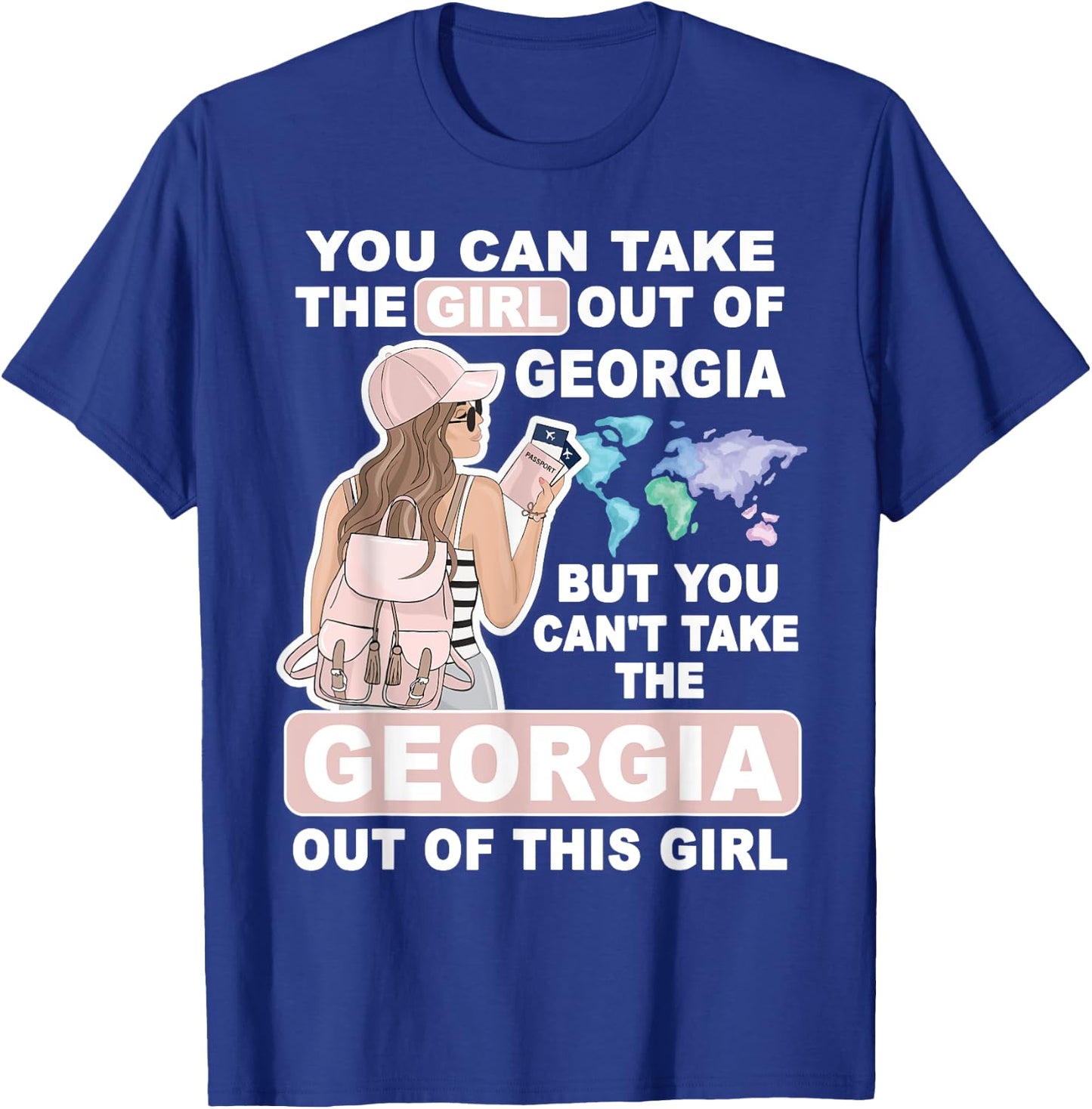 Cool Girl from Georgia - Proud Georgia Girl T-Shirt - T-Shirt | Royal