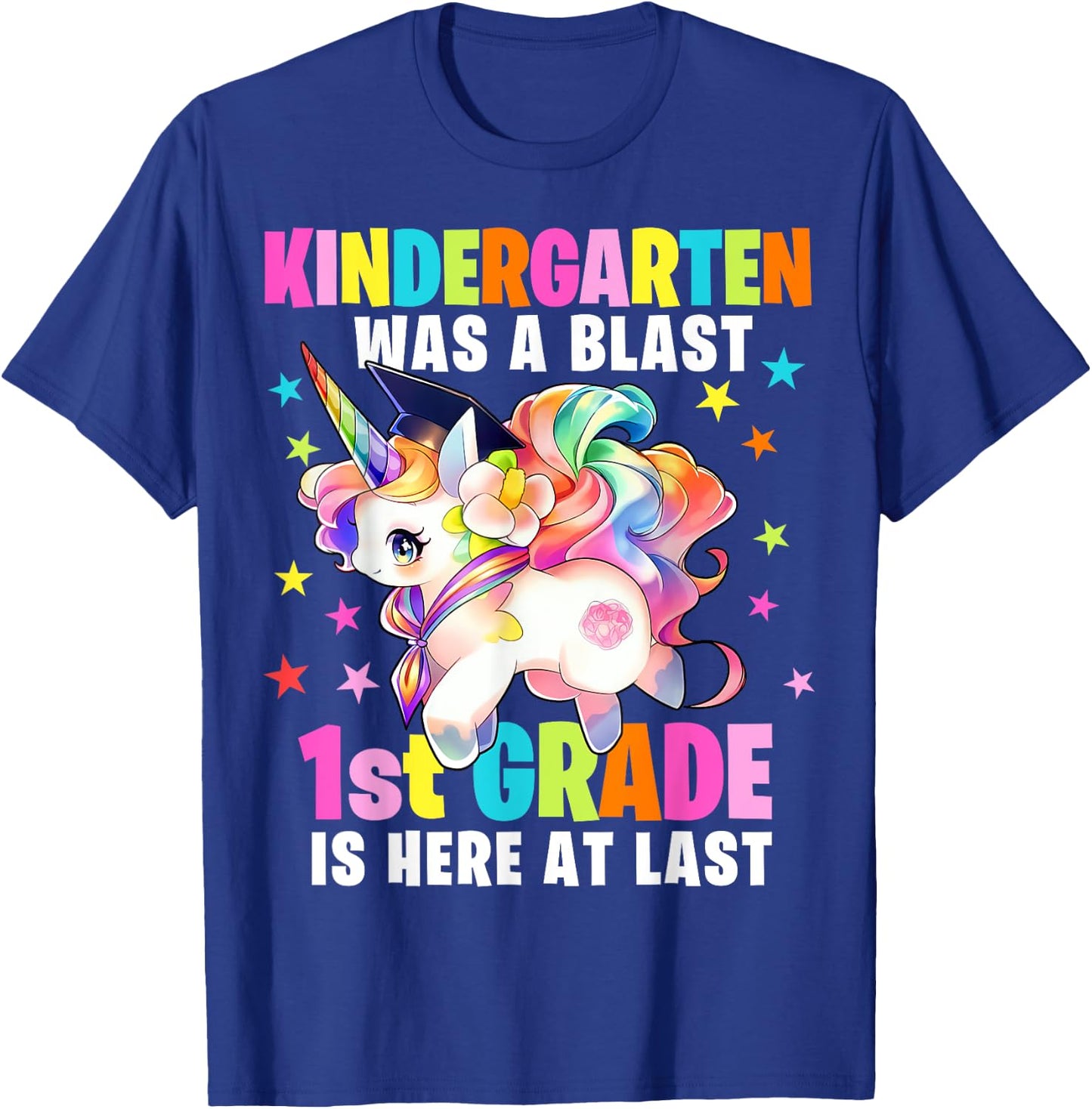 Kindergarten Graduation Unicorn Kindergarten Graduate Girls T-Shirt - T-Shirt | Royal