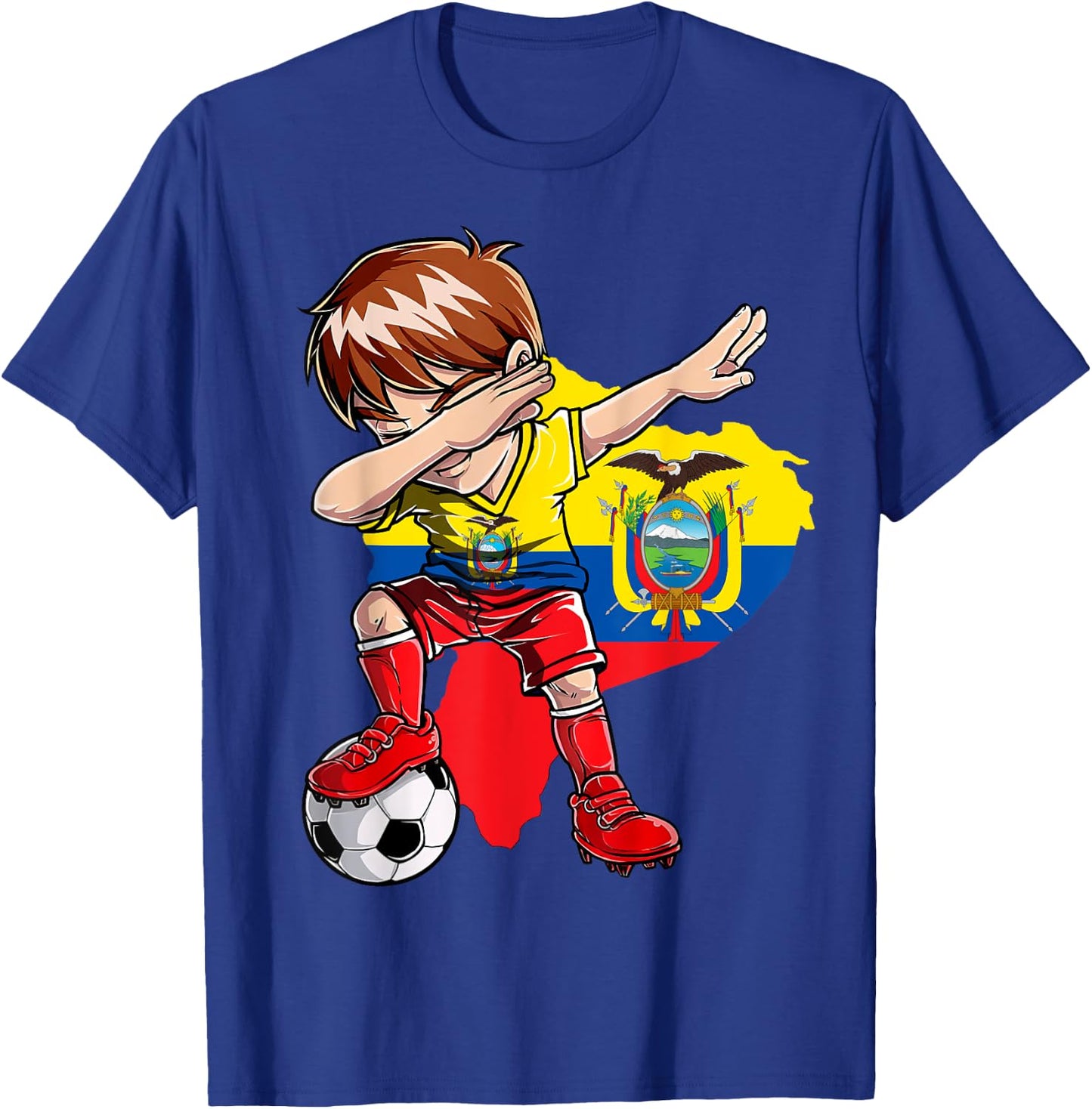Dabbing Soccer Colombia Jersey Boy Colombian Boys Football T-Shirt - T-Shirt | Royal