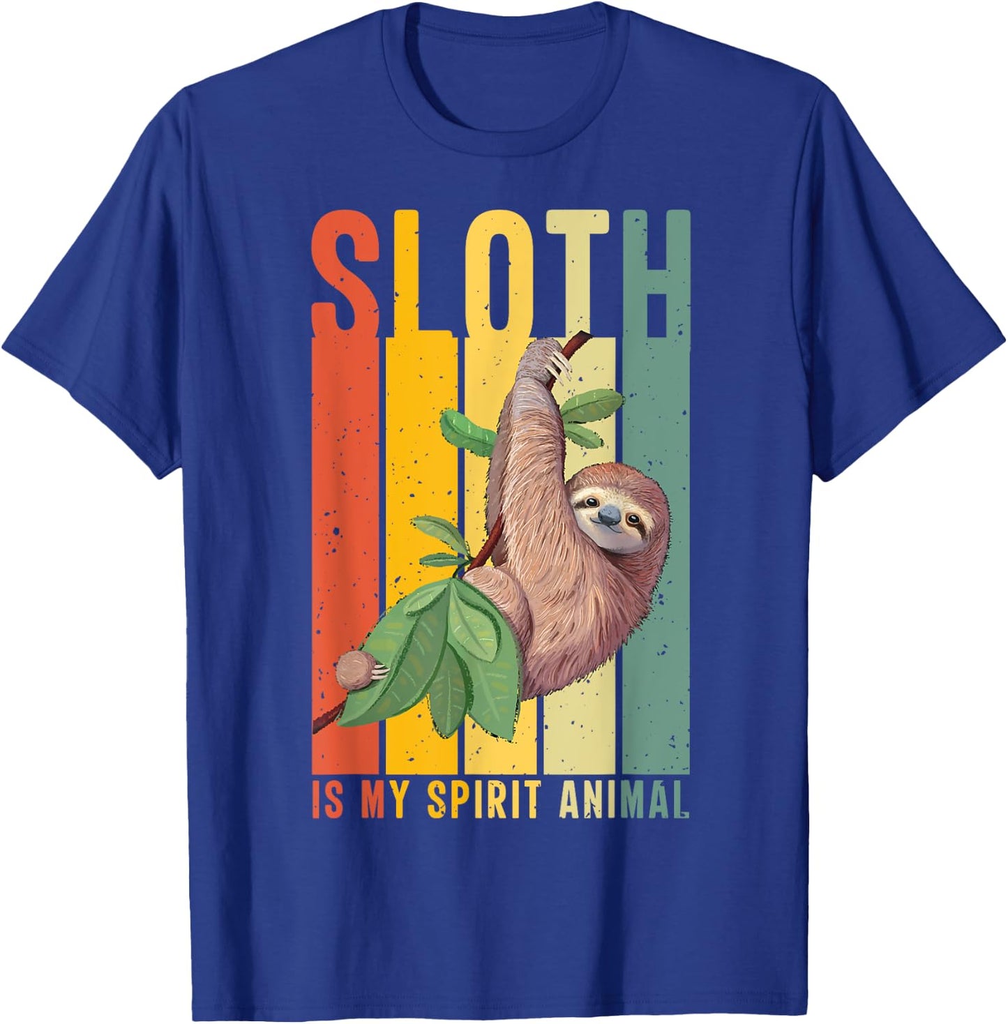 Sloth is my Spirit Animal lazy cute Sloth T-Shirt - T-Shirt | Royal