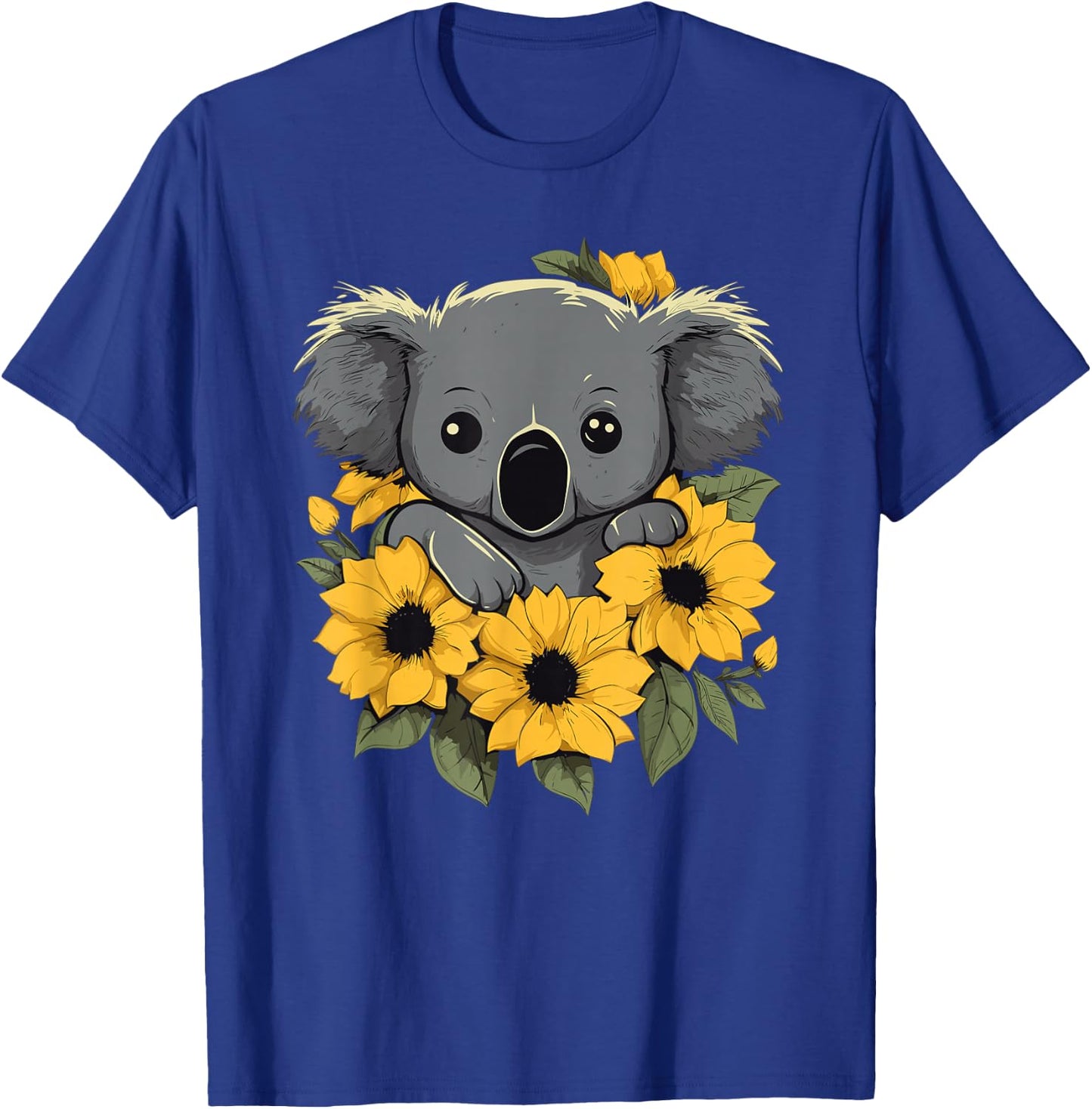 Koala Bear Sunflower Art Koalas Lover Men T-Shirt - T-Shirt | Royal