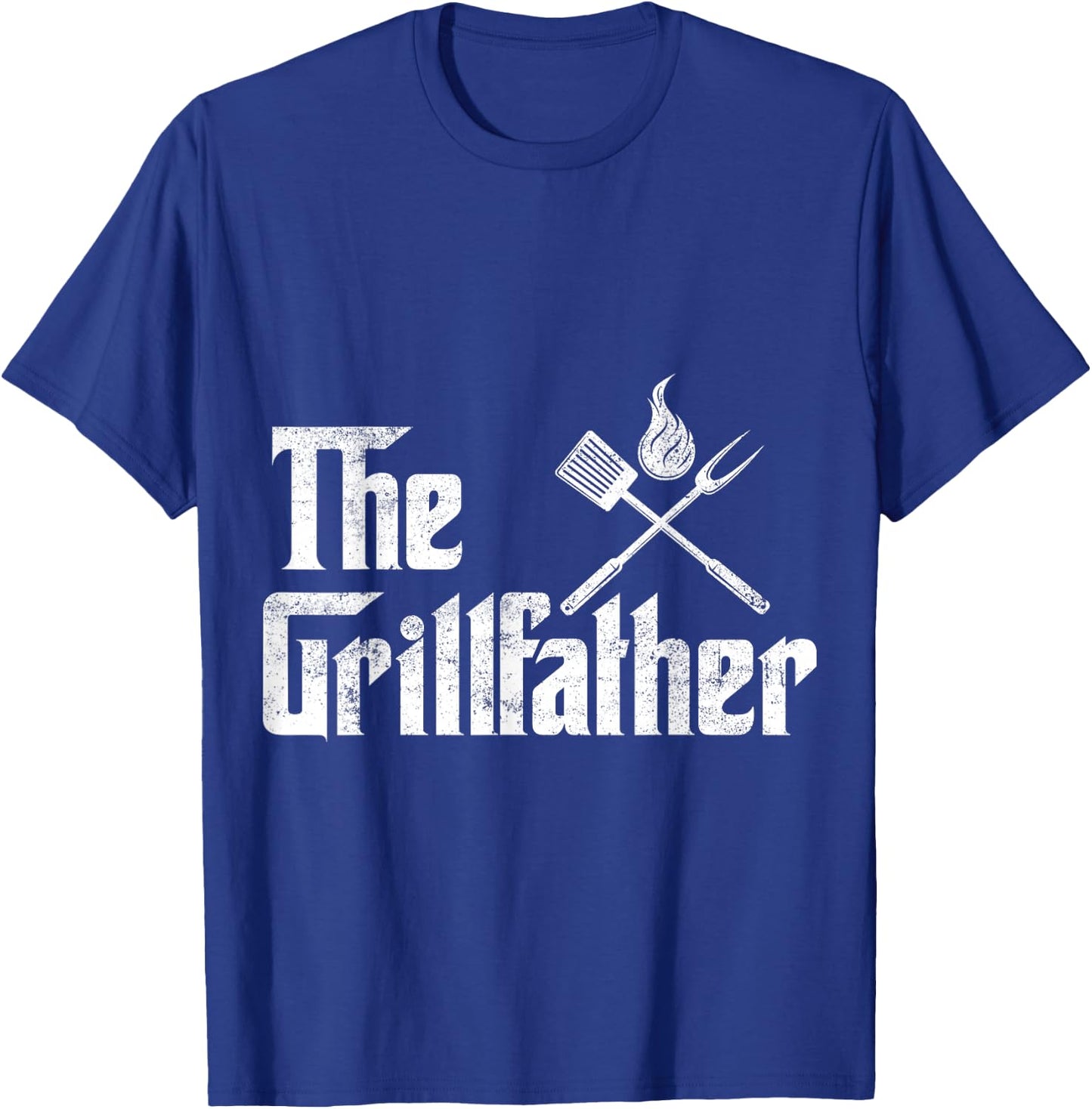 The Grillfather BBQ Grill & Smoker | Barbecue Chef T-Shirt - T-Shirt | Royal