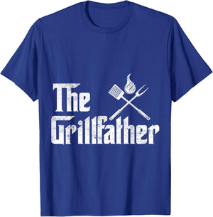 The Grillfather BBQ Grill & Smoker | Barbecue Chef T-Shirt - T-Shirt | Royal