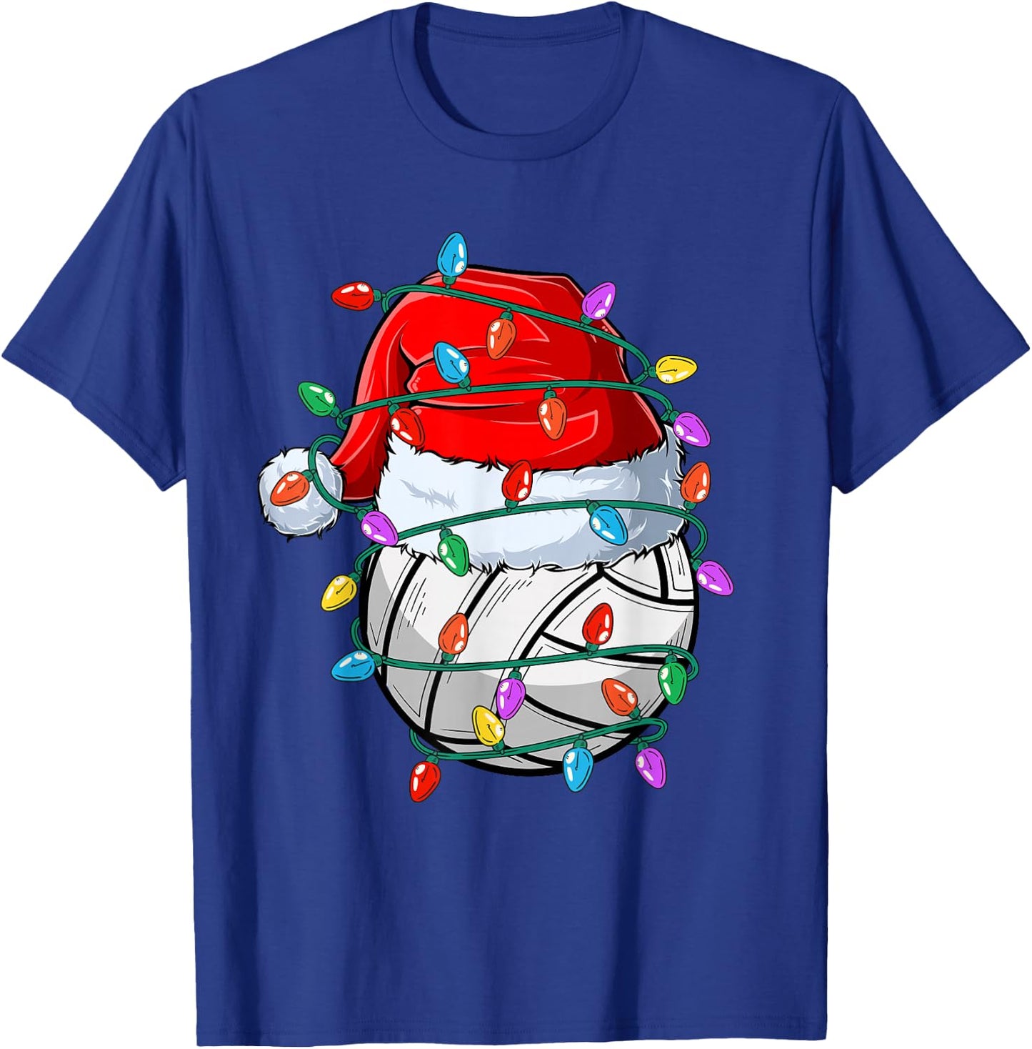 Christmas Volleyball Xmas Santa Sports Hat Ball Kids Boy Men T-Shirt - T-Shirt | Royal