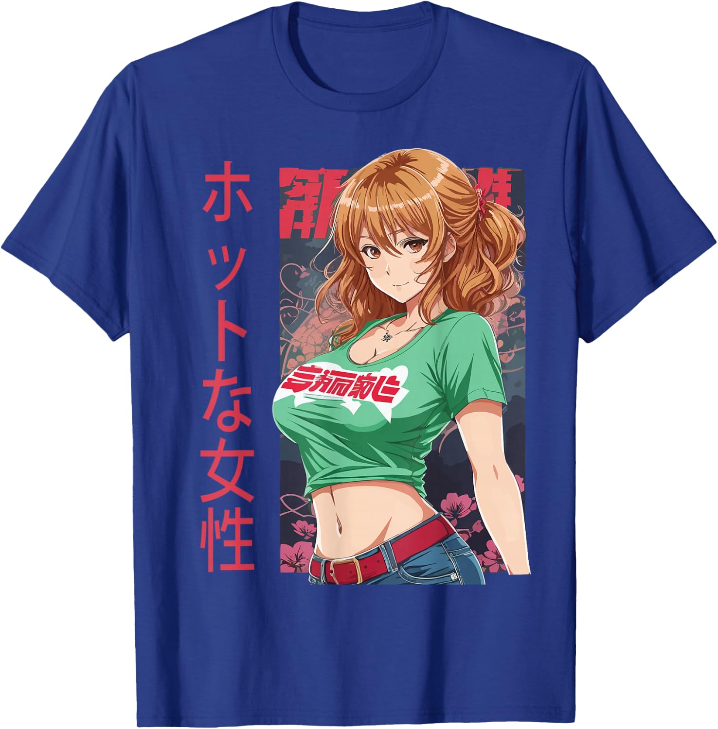 Anime Girl Kawaii Waifu Aesthetic Japanese T-Shirt - T-Shirt | Royal