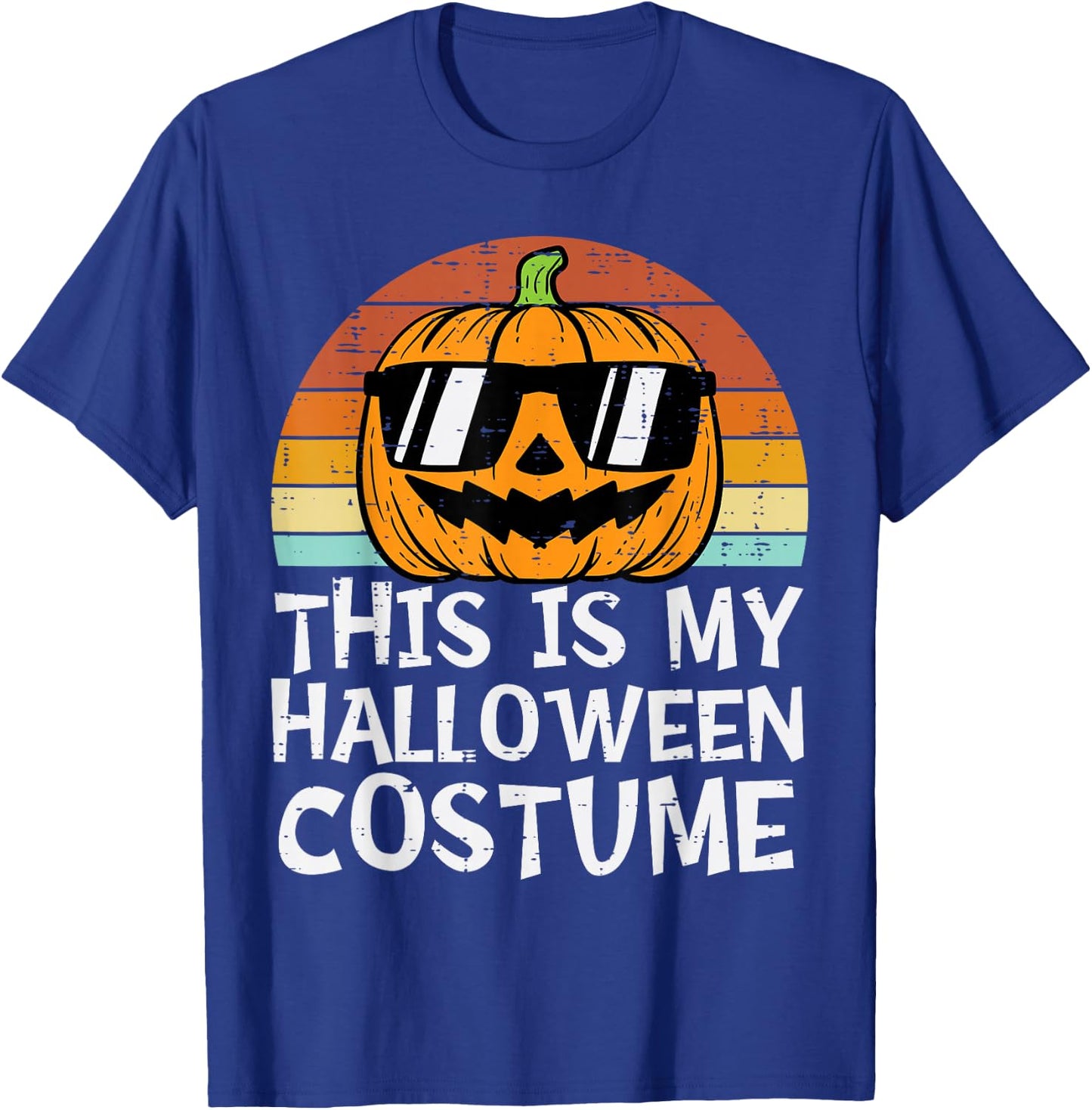 This Is My Halloween Costume Pumpkin Retro Halloween Costume T-Shirt - T-Shirt | Royal