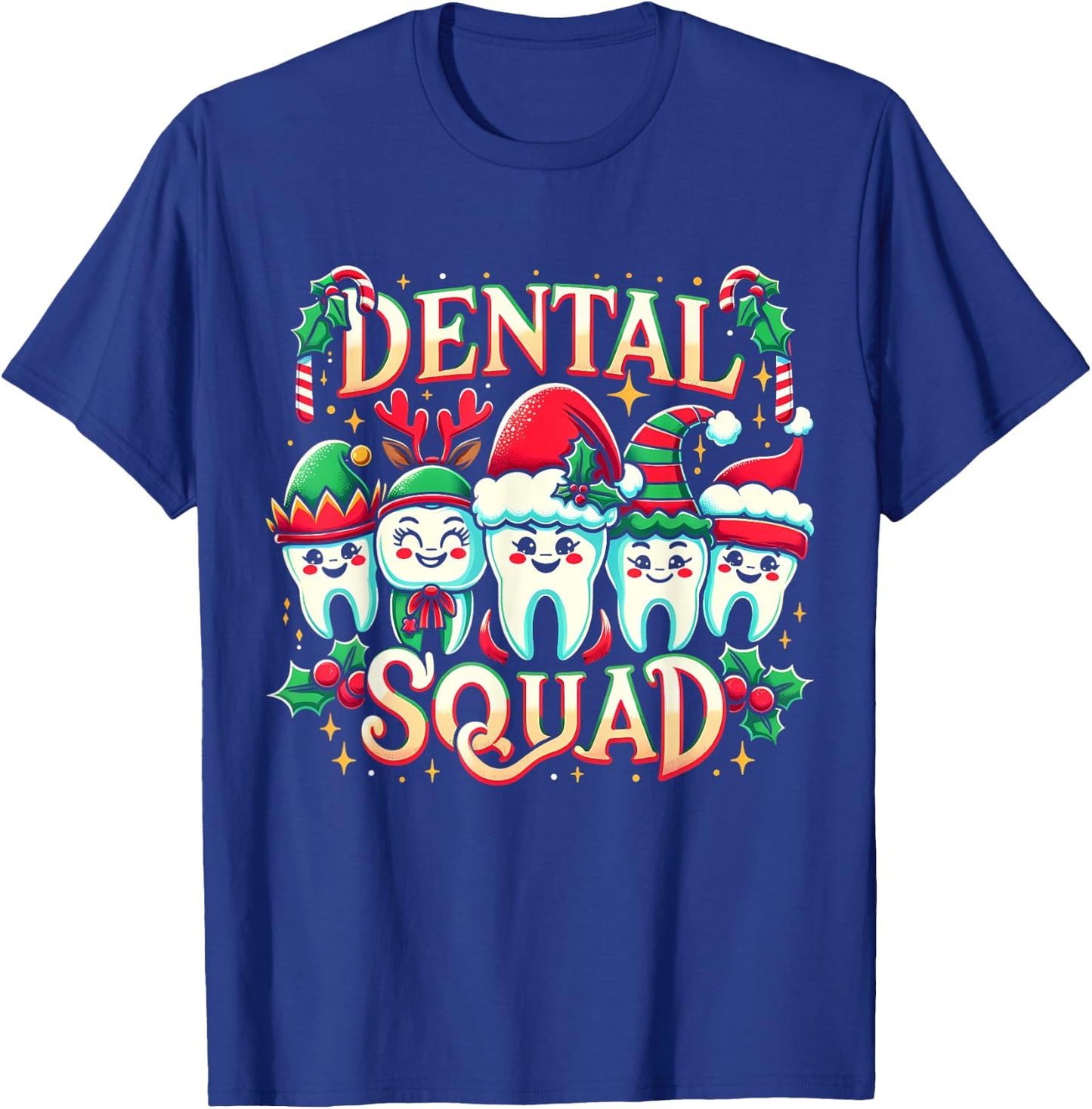 Jolly Dental Squad Christmas Team Spirit Merry Dentistry T-Shirt - T-Shirt | Royal