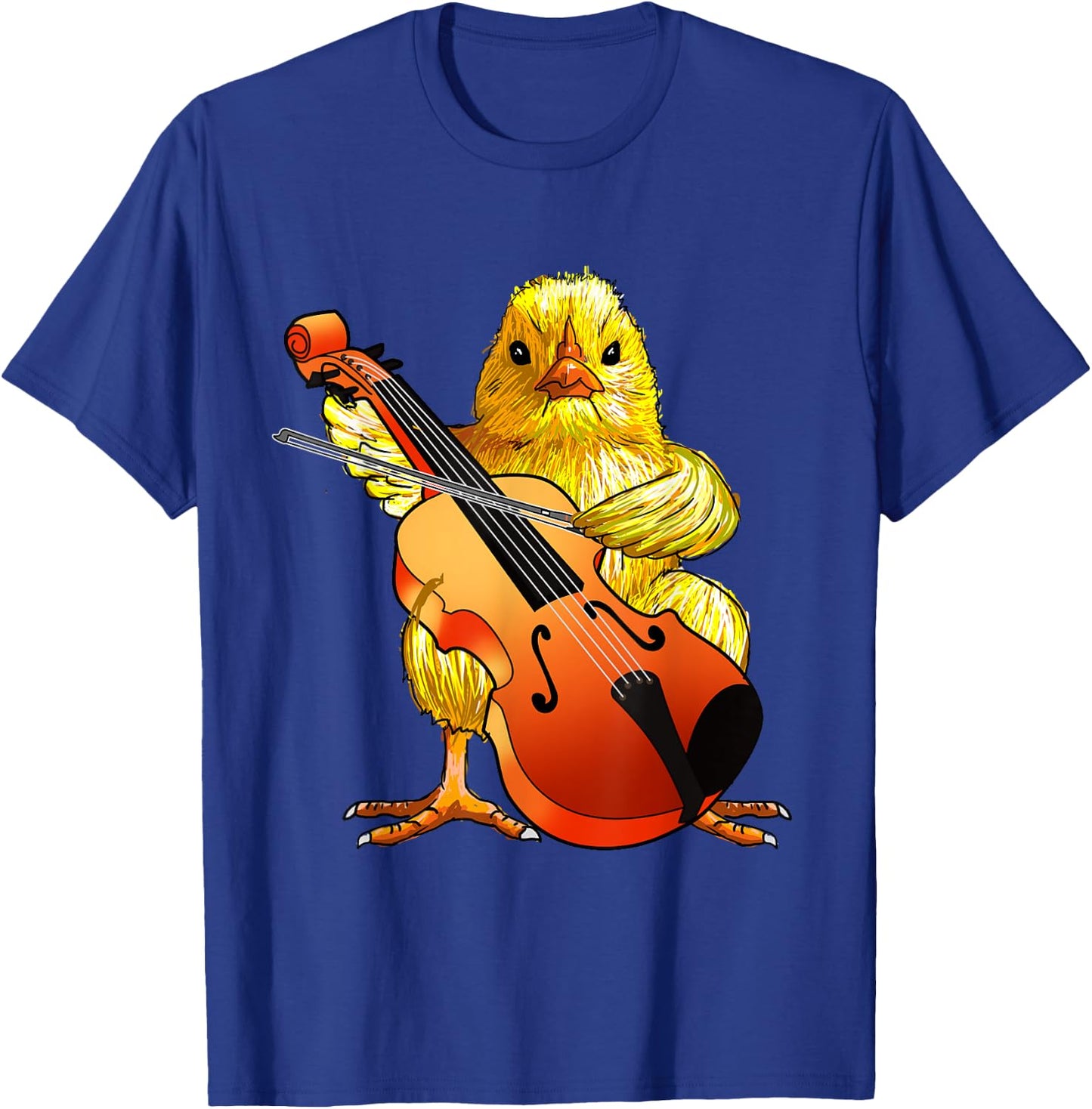 Cute Chicken Playing Cello - Musical Cello Player Gifts Idea T-Shirt - T-Shirt | Royal