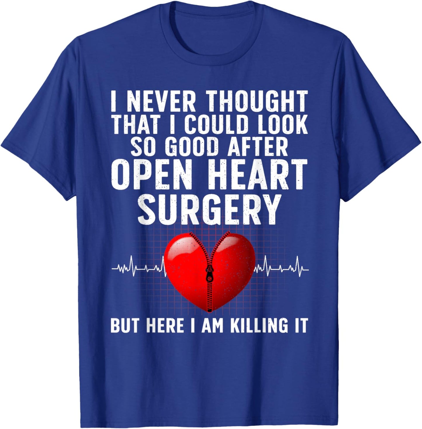 Open Heart Surgery Art Women Heart Patient Operation T-Shirt - T-Shirt | Royal