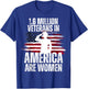 Veterans Day 1.6 Million Veterans In America Are Women T-Shirt - T-Shirt | Royal