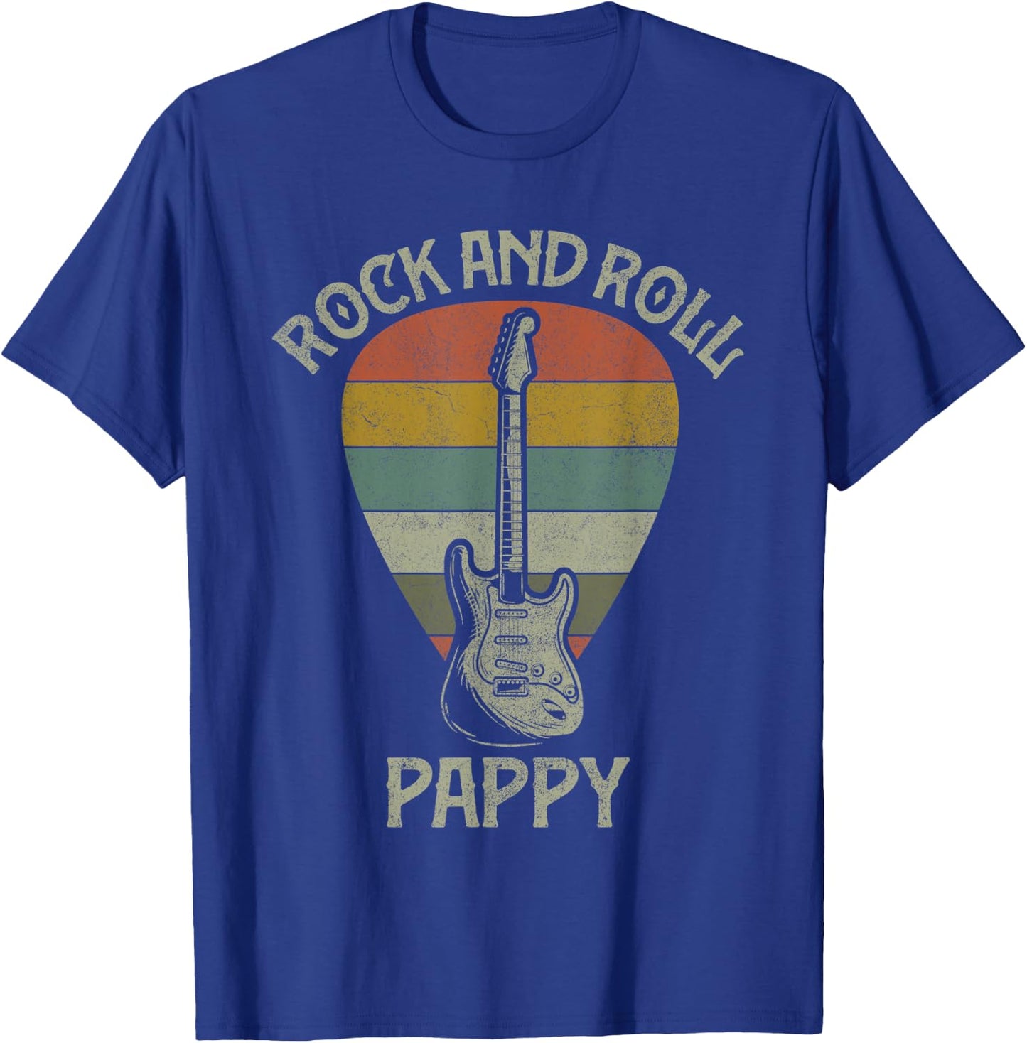 Guitarist Pappy Fathers Day Shirts, Guitar Player Grandpa T-Shirt - T-Shirt | Royal