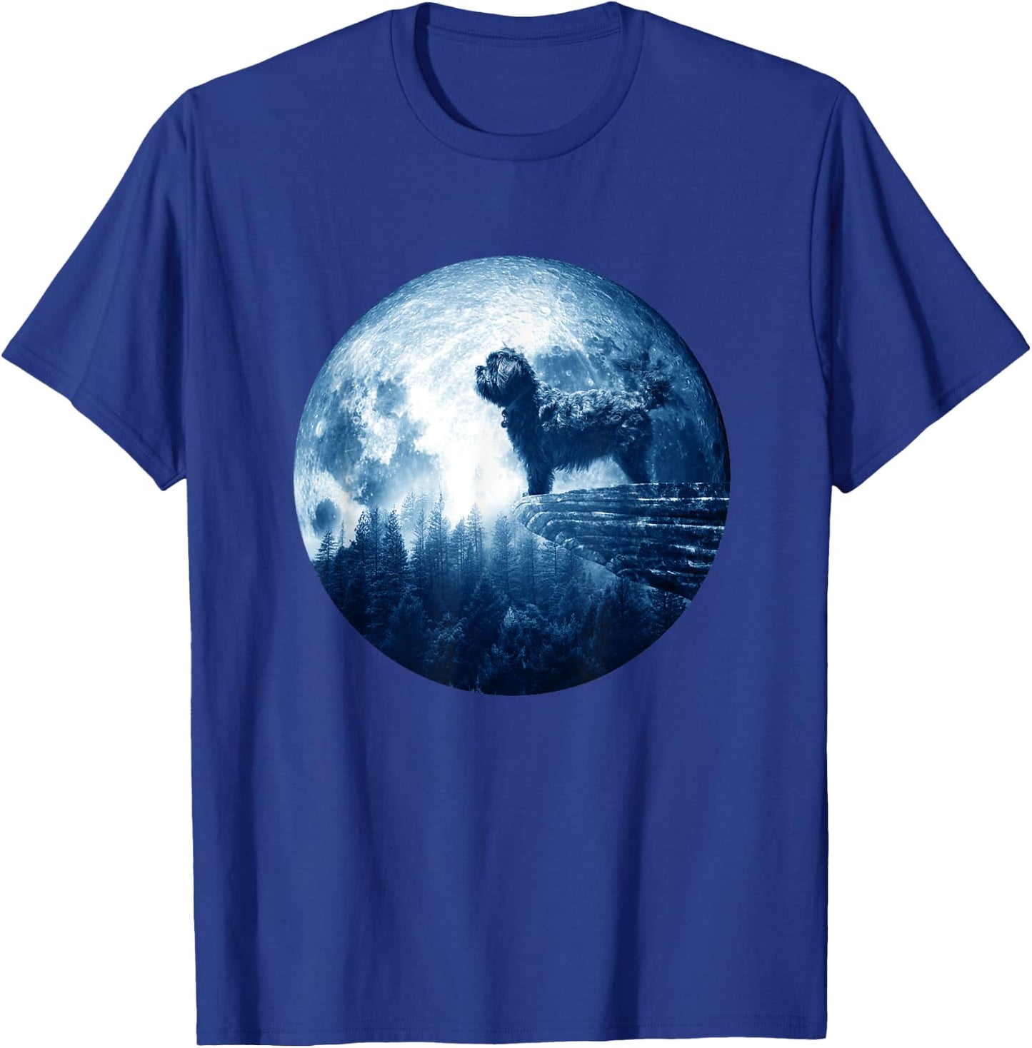 Affenpinscher Dog Moon Dog Mom Dad Women Men Dog Lovers T-Shirt - T-Shirt | Royal